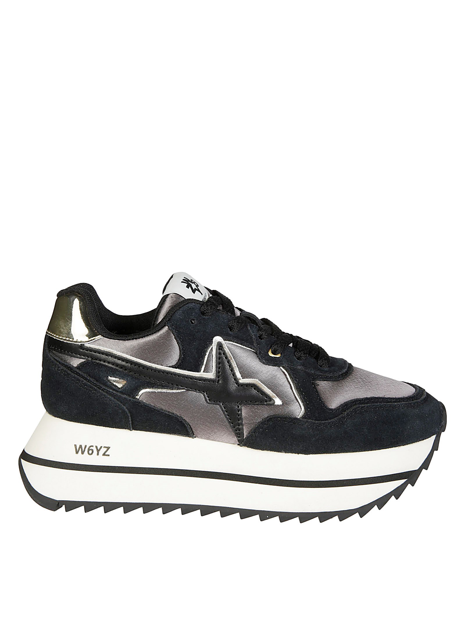 Shop W6yz Sneakers Deva Sude Metallic In Black