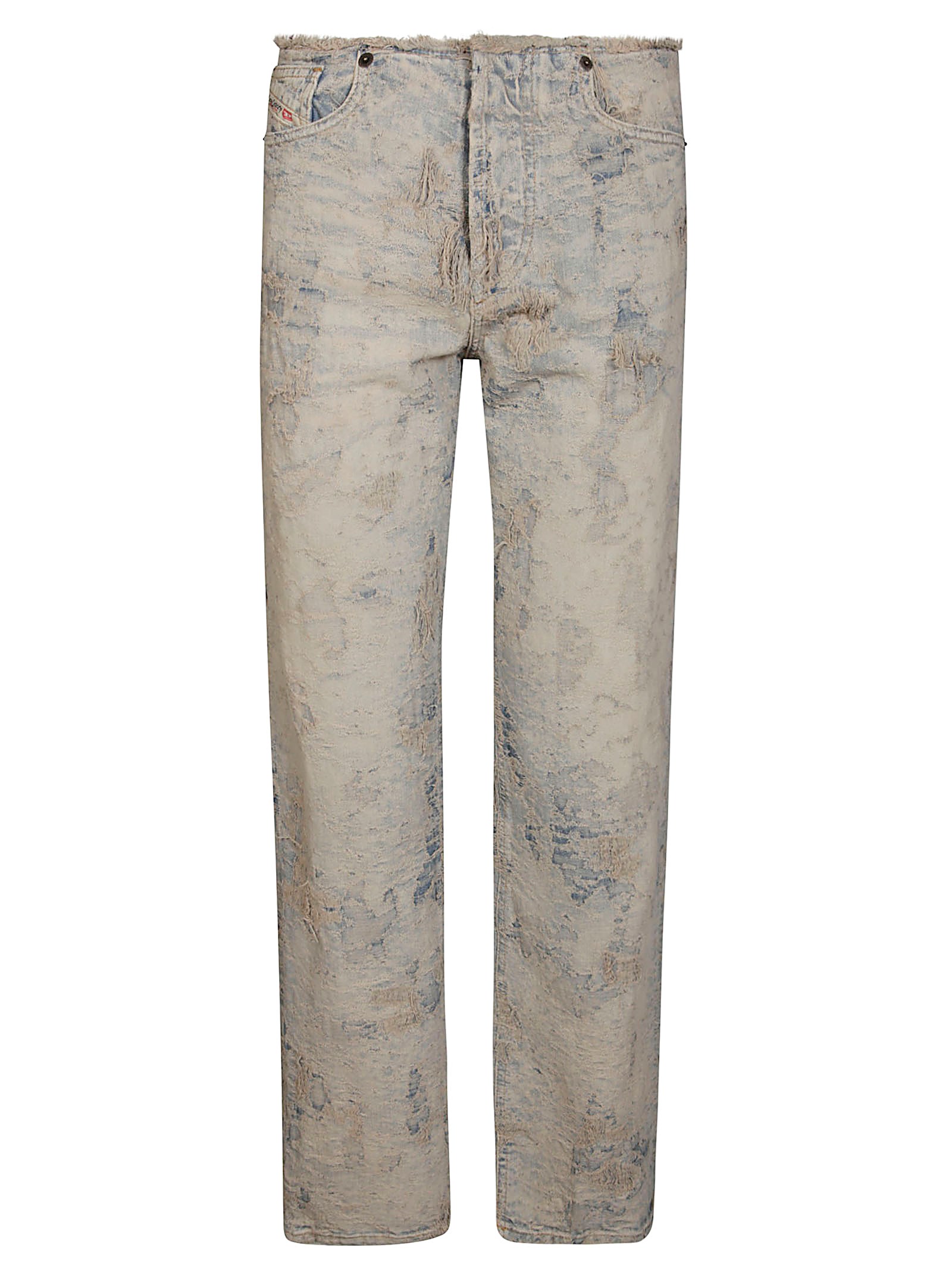 Shop Diesel D-arker-fsf Jeans Super Destroyed In Gray