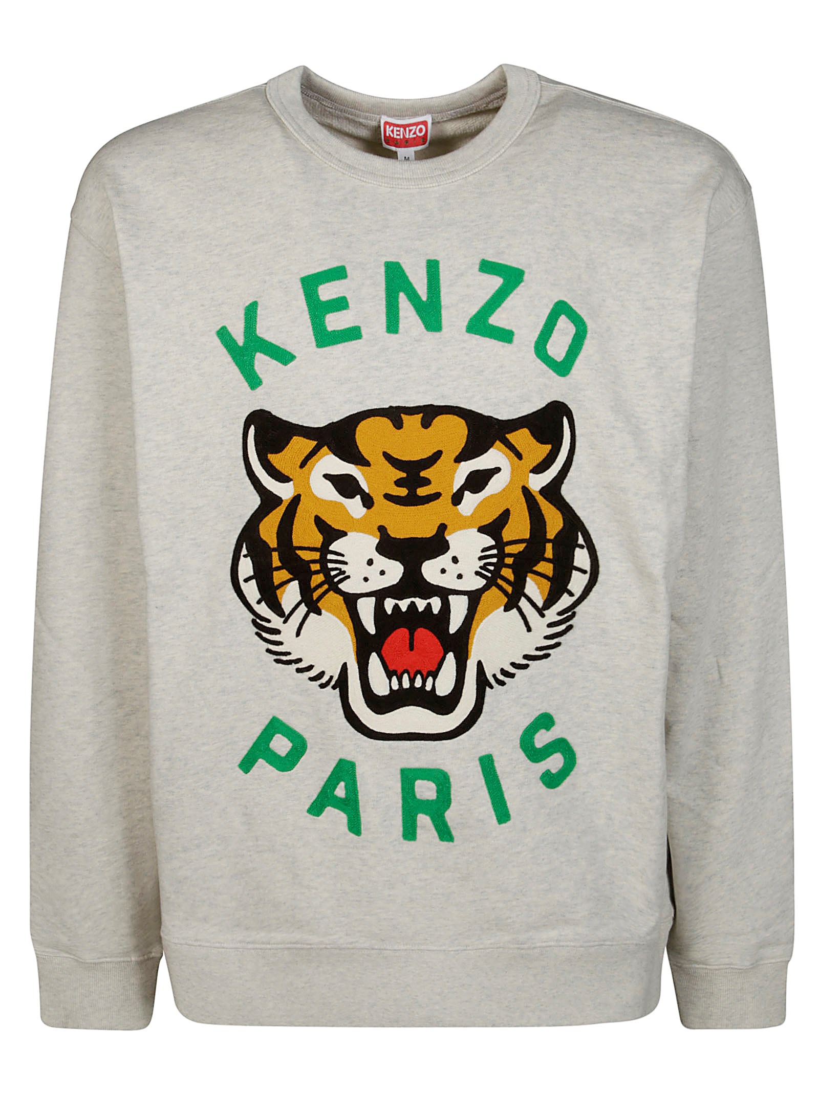 Kenzo Felpa Girocollo Tigre In Gray