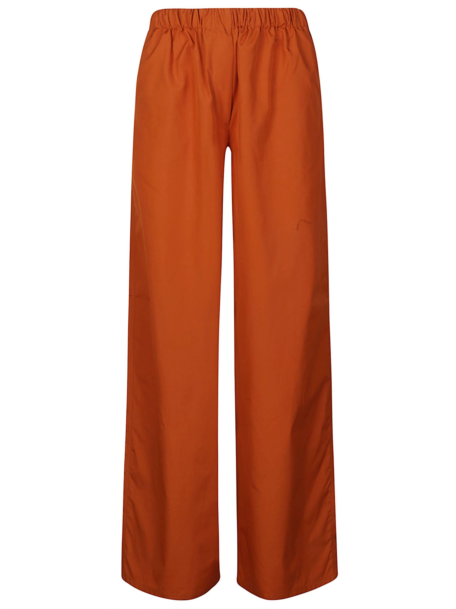 Max Mara Navigli High-rise Cotton Wide-leg Pants In Orange