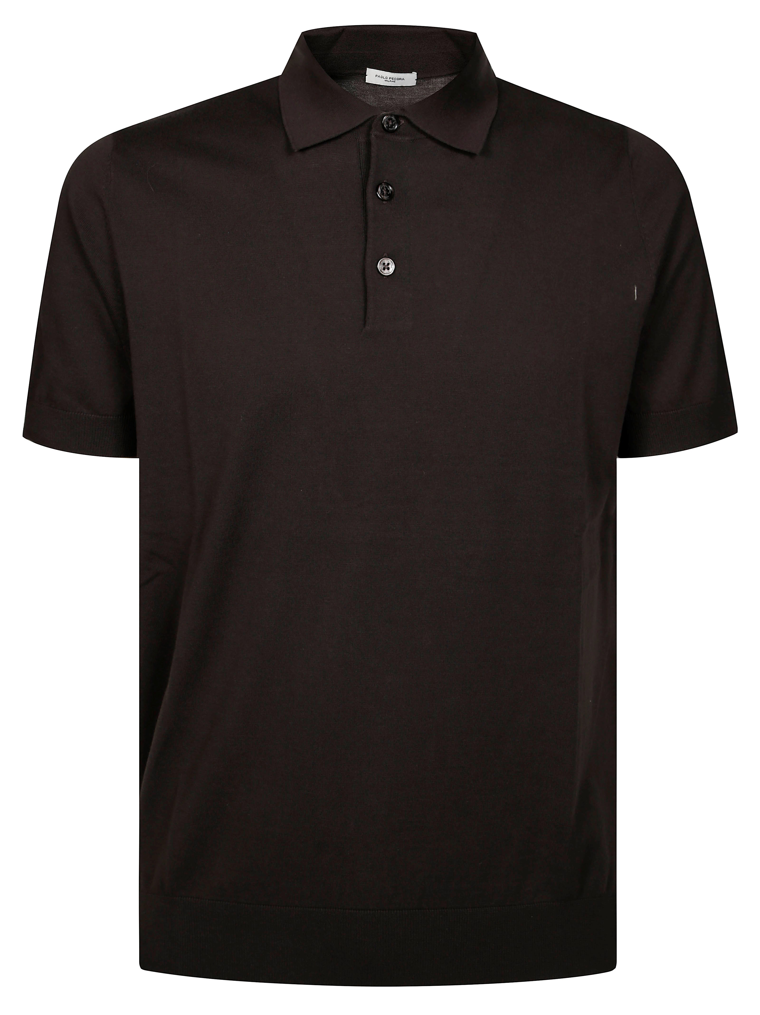 Paolo Pecora Polo Cotone In Brown