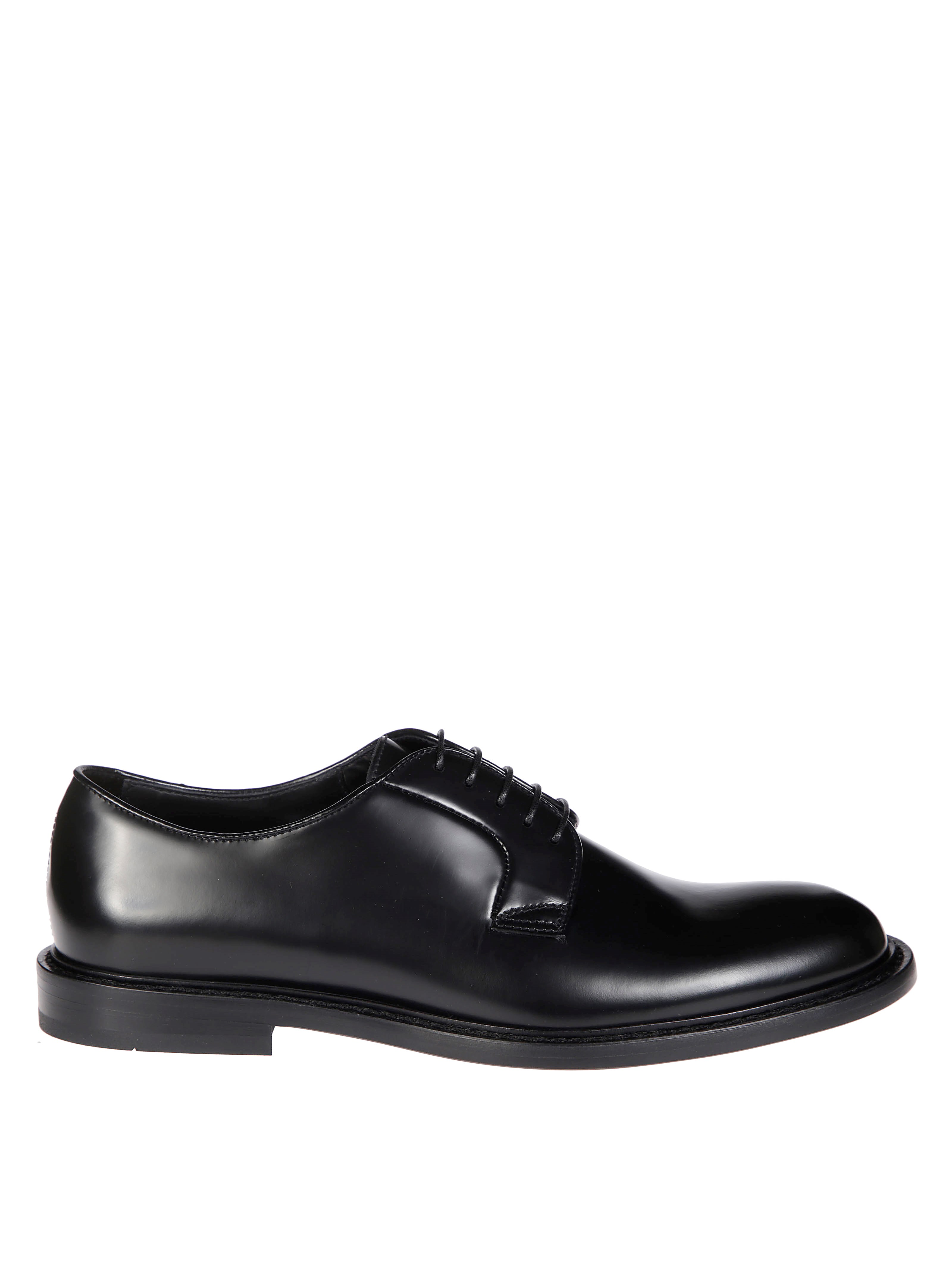 Doucal's Almond-toe Leather Derby Shoes In Black