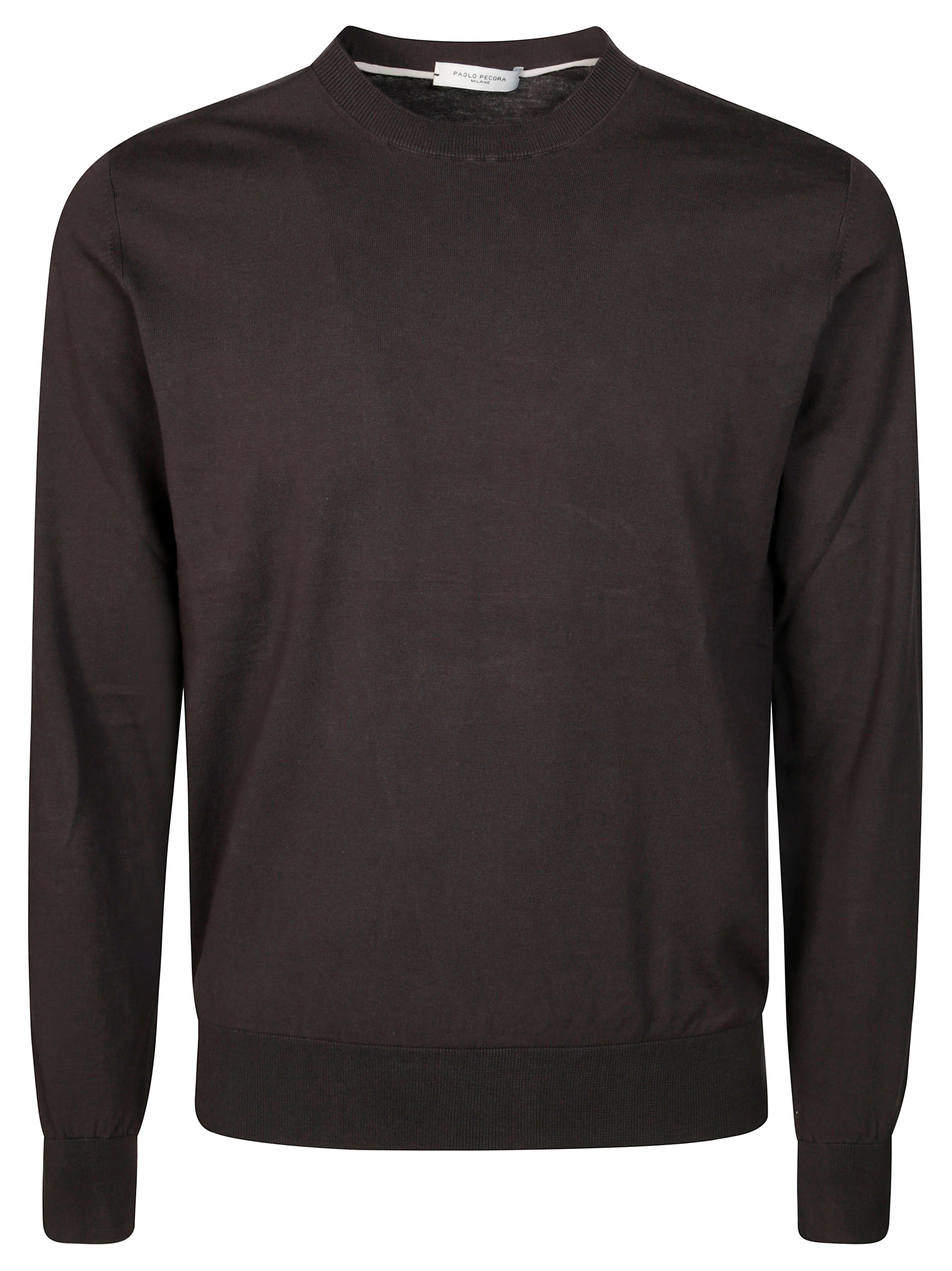 Paolo Pecora Round-neck Wool Sweater In Burgundy