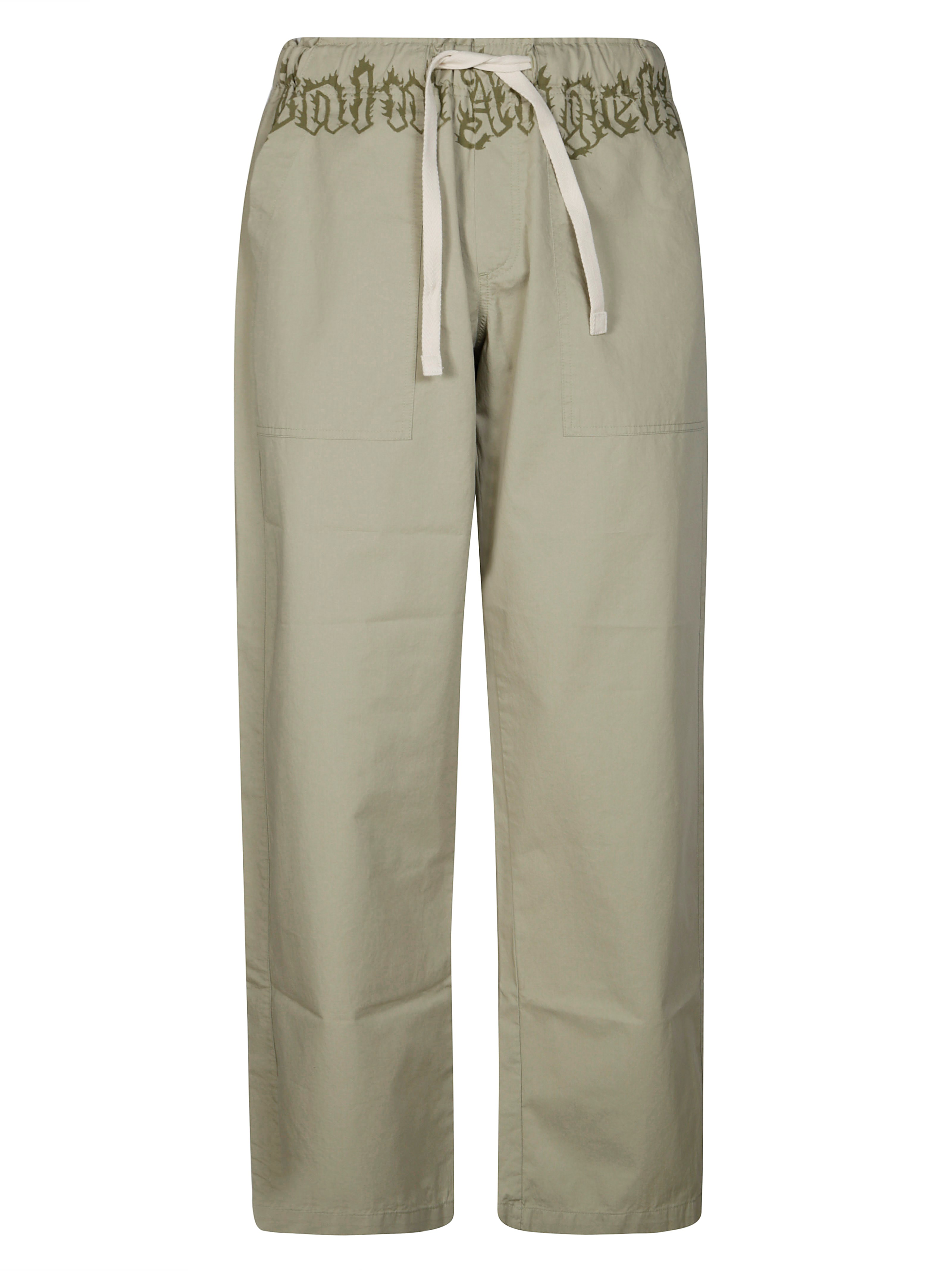 Palm Angels Flame Logo Track Pants In Beige