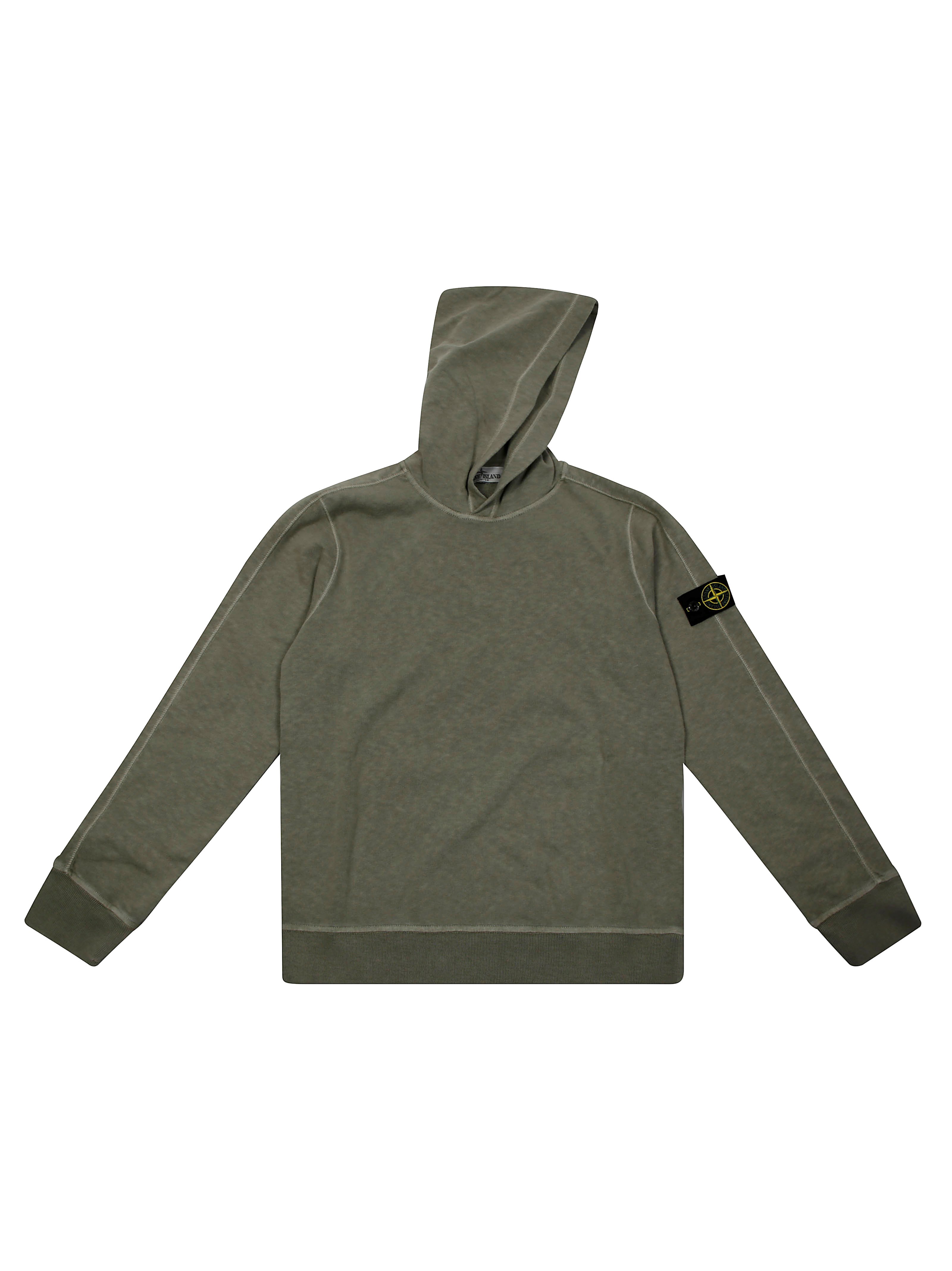 Stone Island Felpa Hoodie Basic In Green