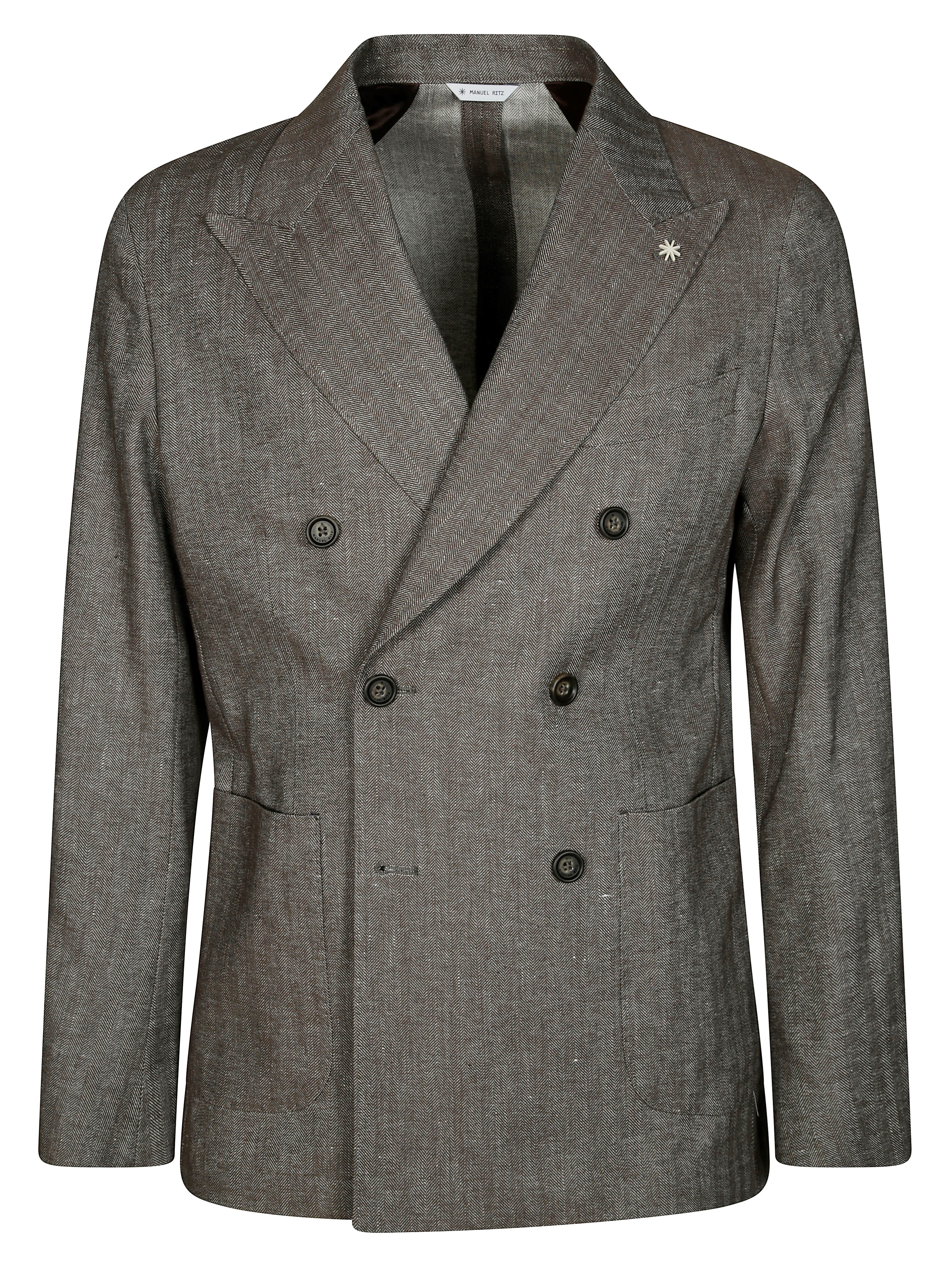 Manuel Ritz Giacca Doppiopetto In Brown