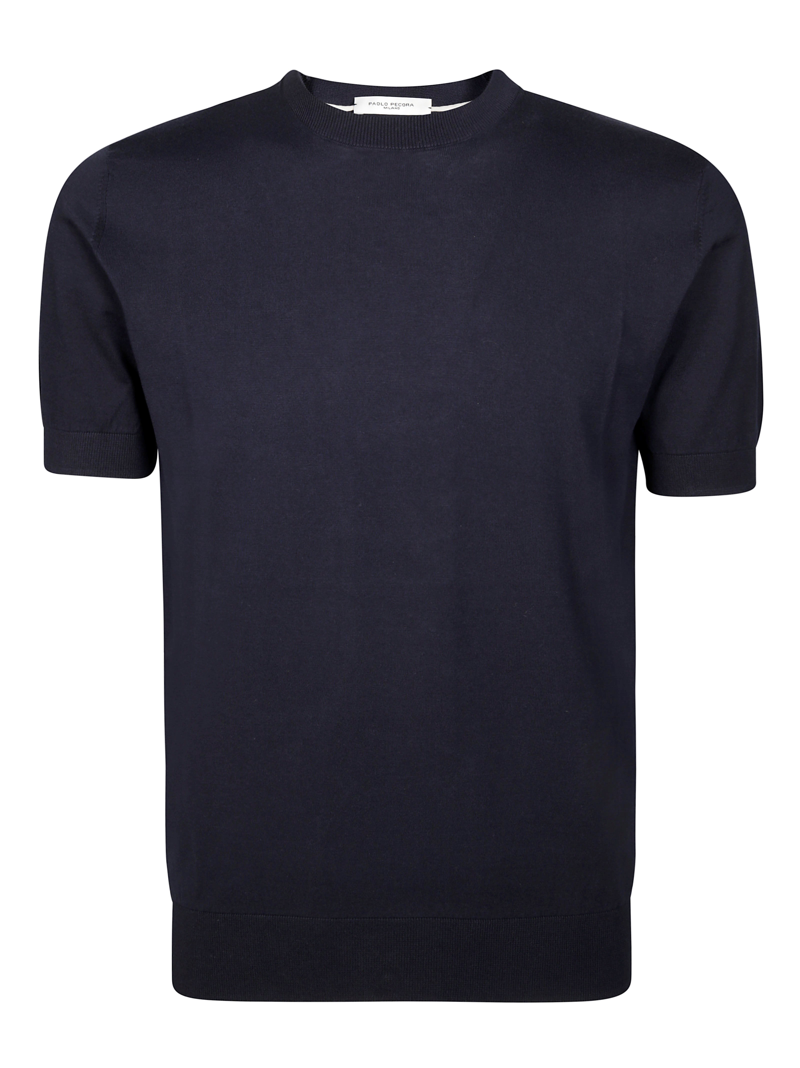 Shop Paolo Pecora Maglia Gc Cotone In Blue
