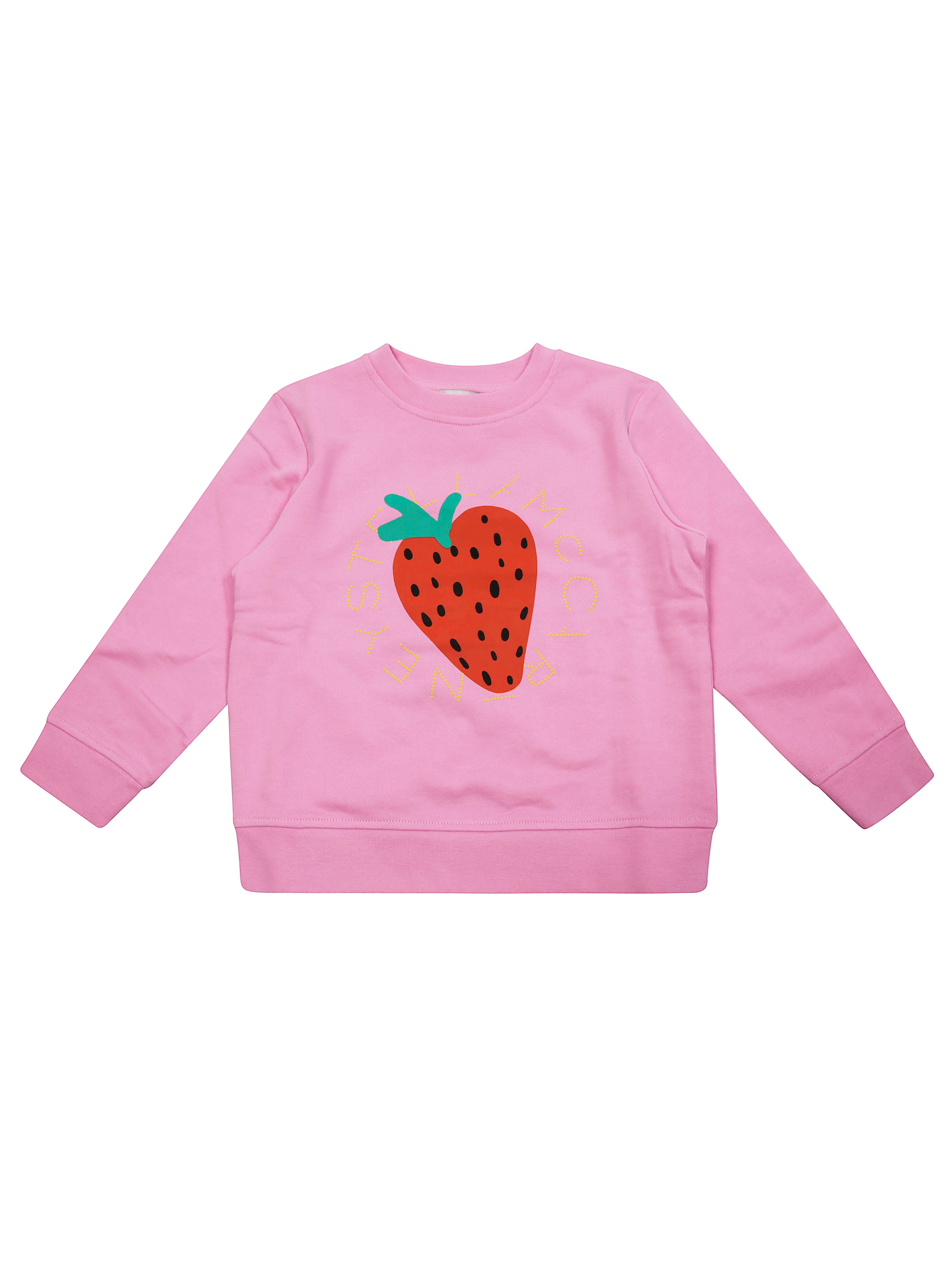 Stella Mc Cartney Junior Felpa Con Fragola In Fuchsia