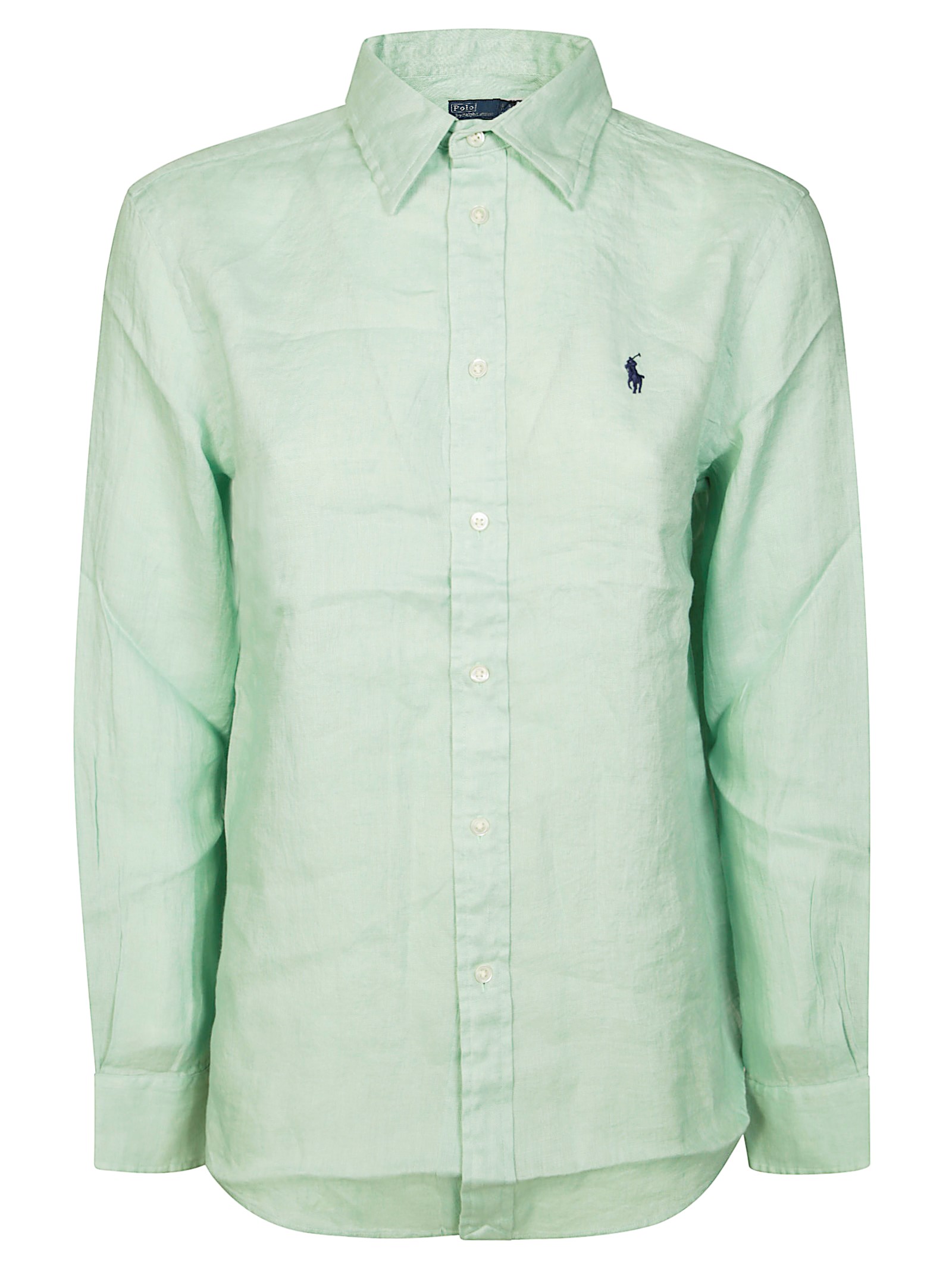 Polo Ralph Lauren Button Front Shirt With Sleeve Buttons In Green