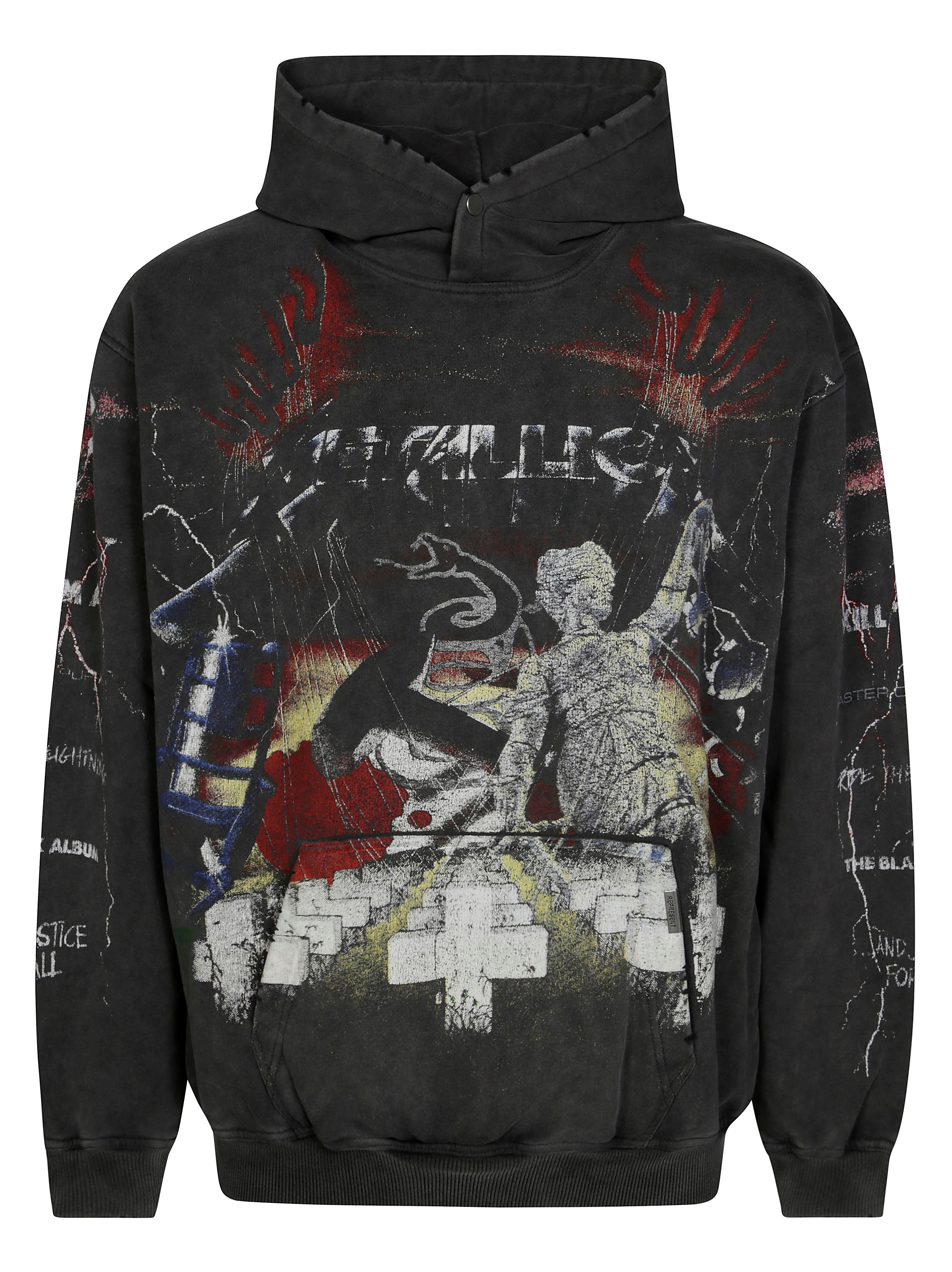 Represent X Metallica Master Of Puppets Hoodie In Gray