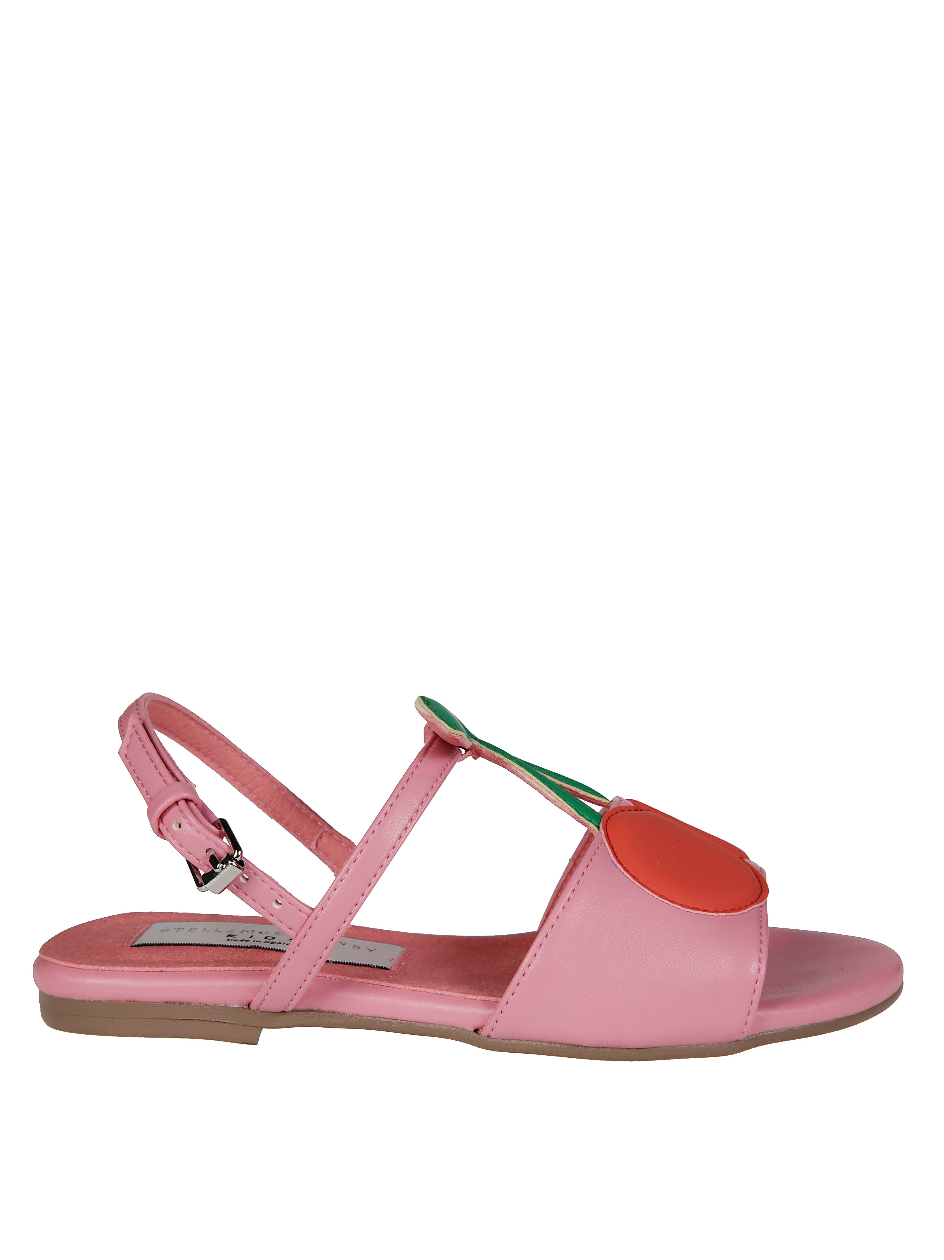 Stella Mc Cartney Junior Sandali Con Ciliegie In Fuchsia