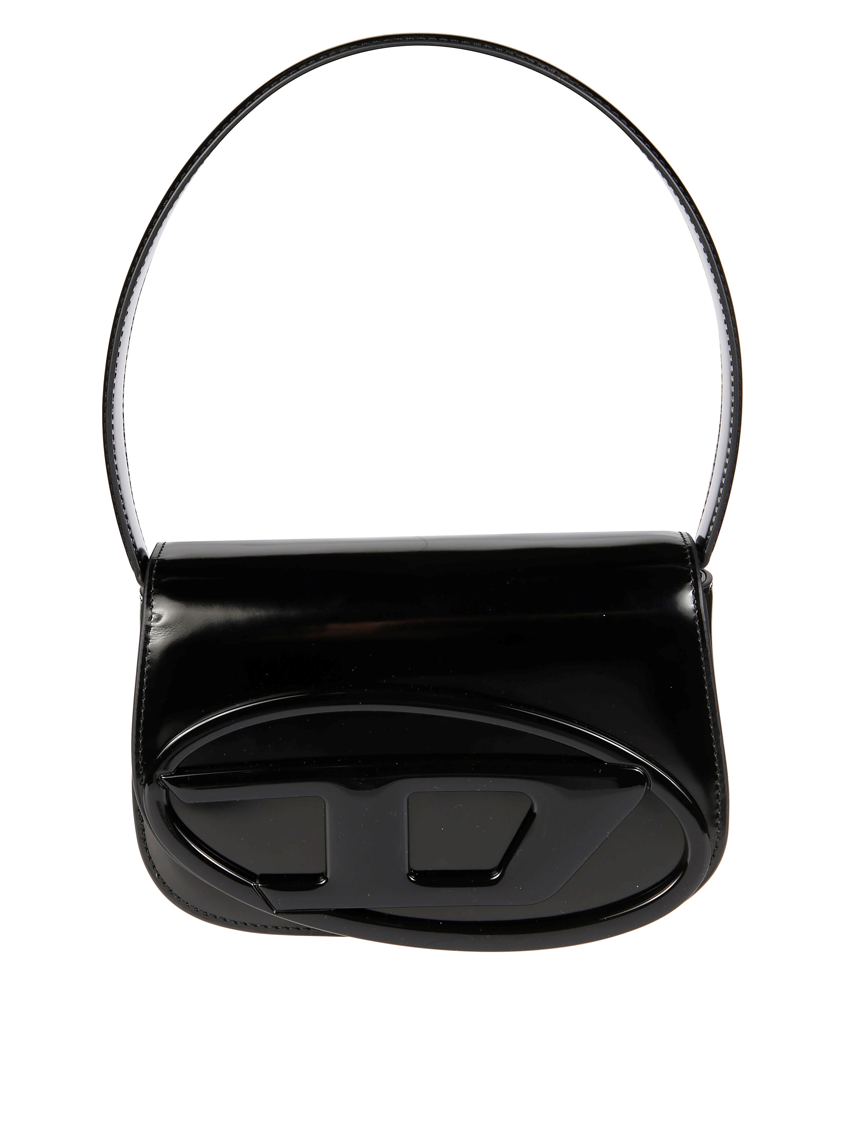 Diesel 1dr Mirror Leather Shoulder Bag In Black