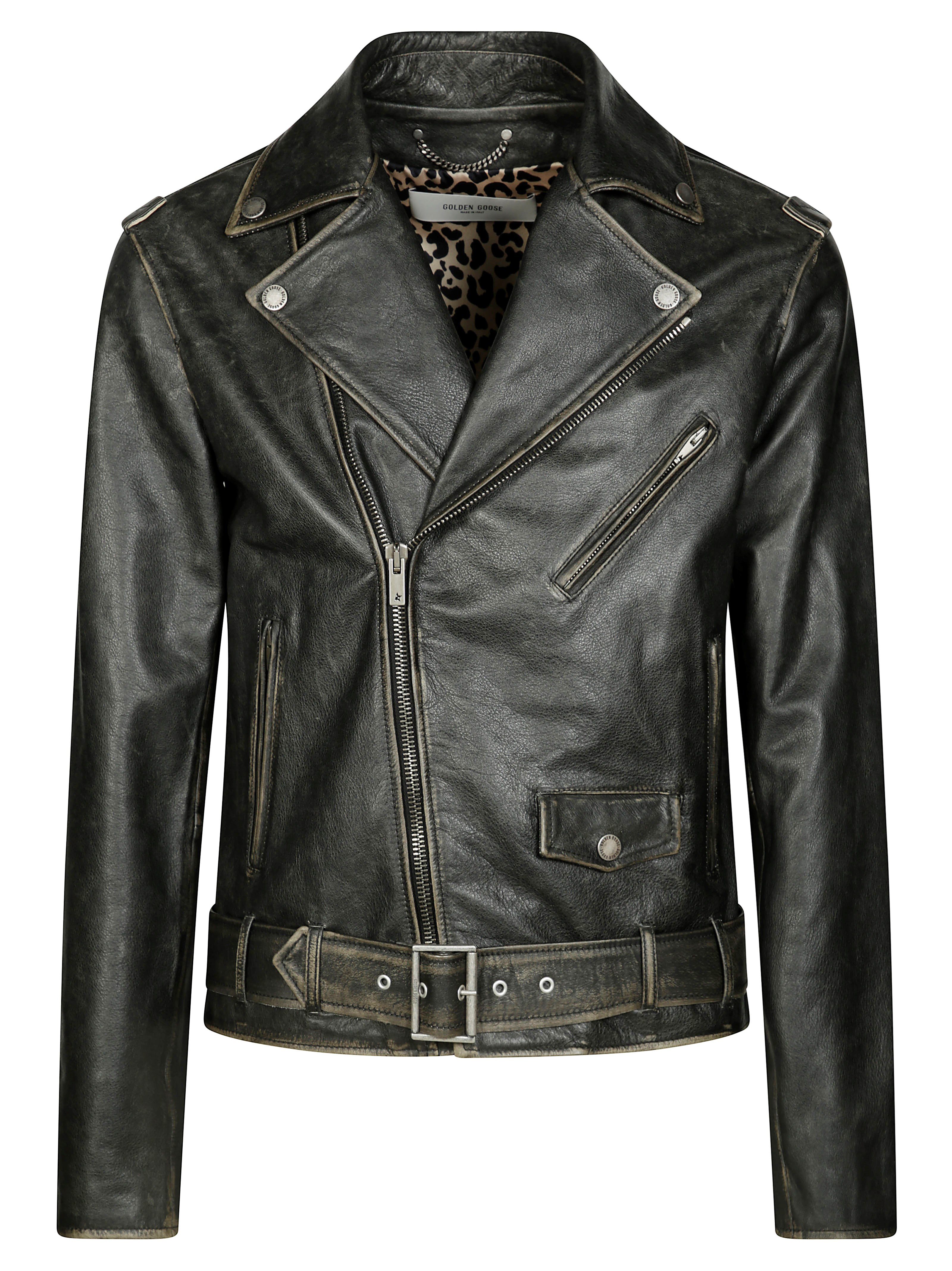 Shop Golden Goose Chiodo Jaket In Black