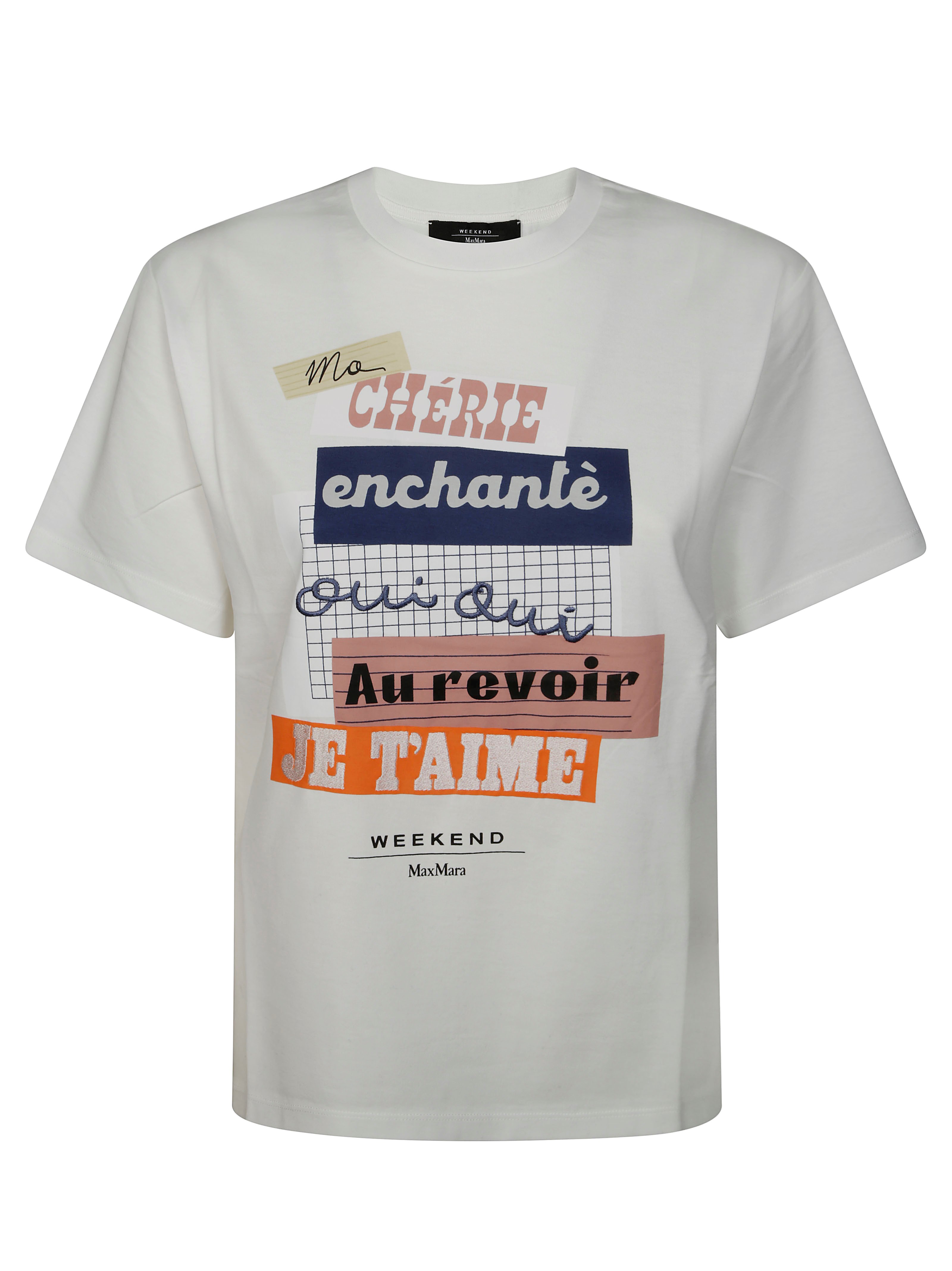 Max Mara Weekend Cabina T-shirt Ricami In White