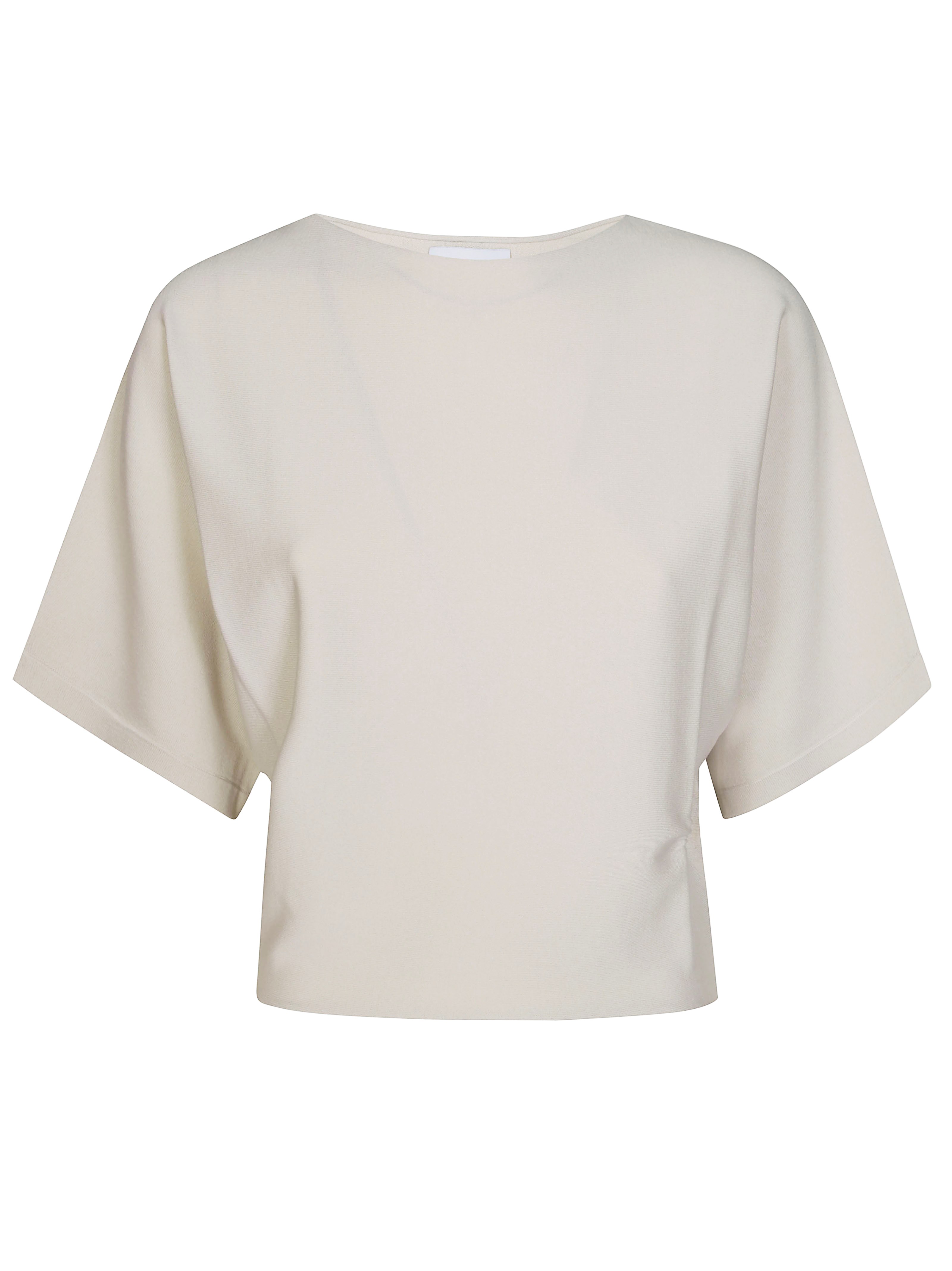 Alpha Studio Maglia Kimono Scollo Barca Manica Corta In Beige