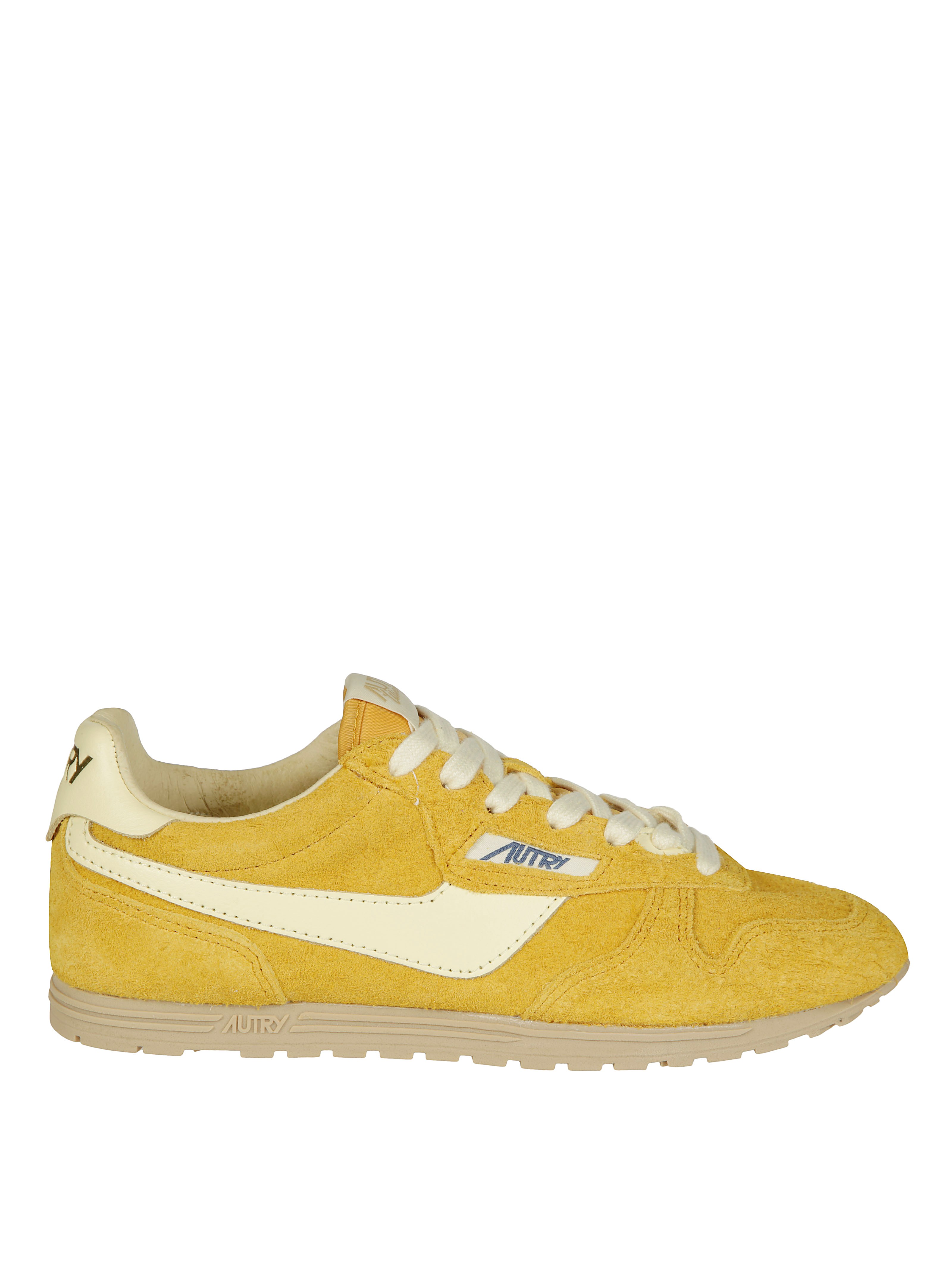 Autry 'windspin Low' Yellow Sneaker With Logo On The Side And On The Heel In Yellow
