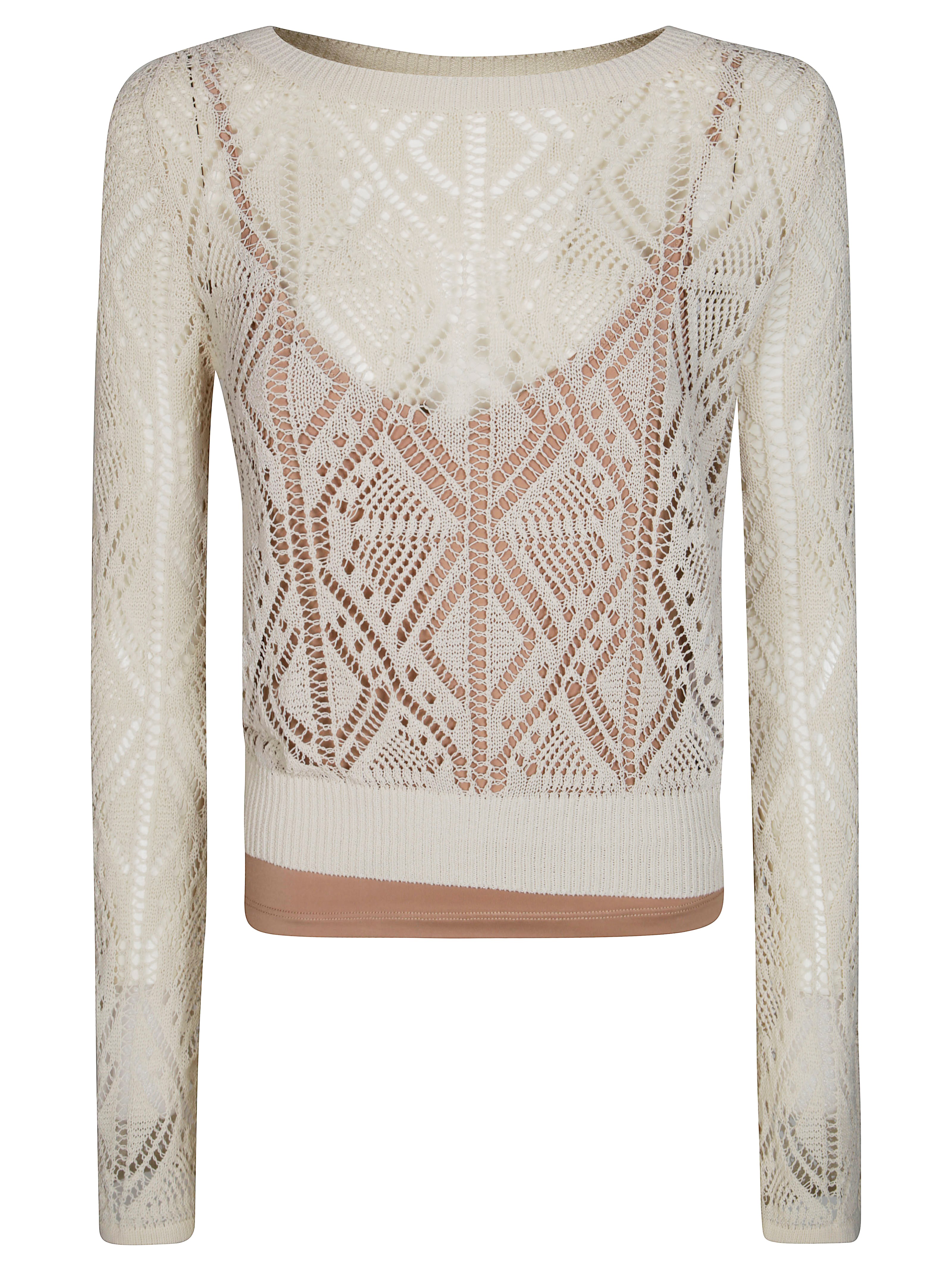Liujo Maglia In Pizzo In White