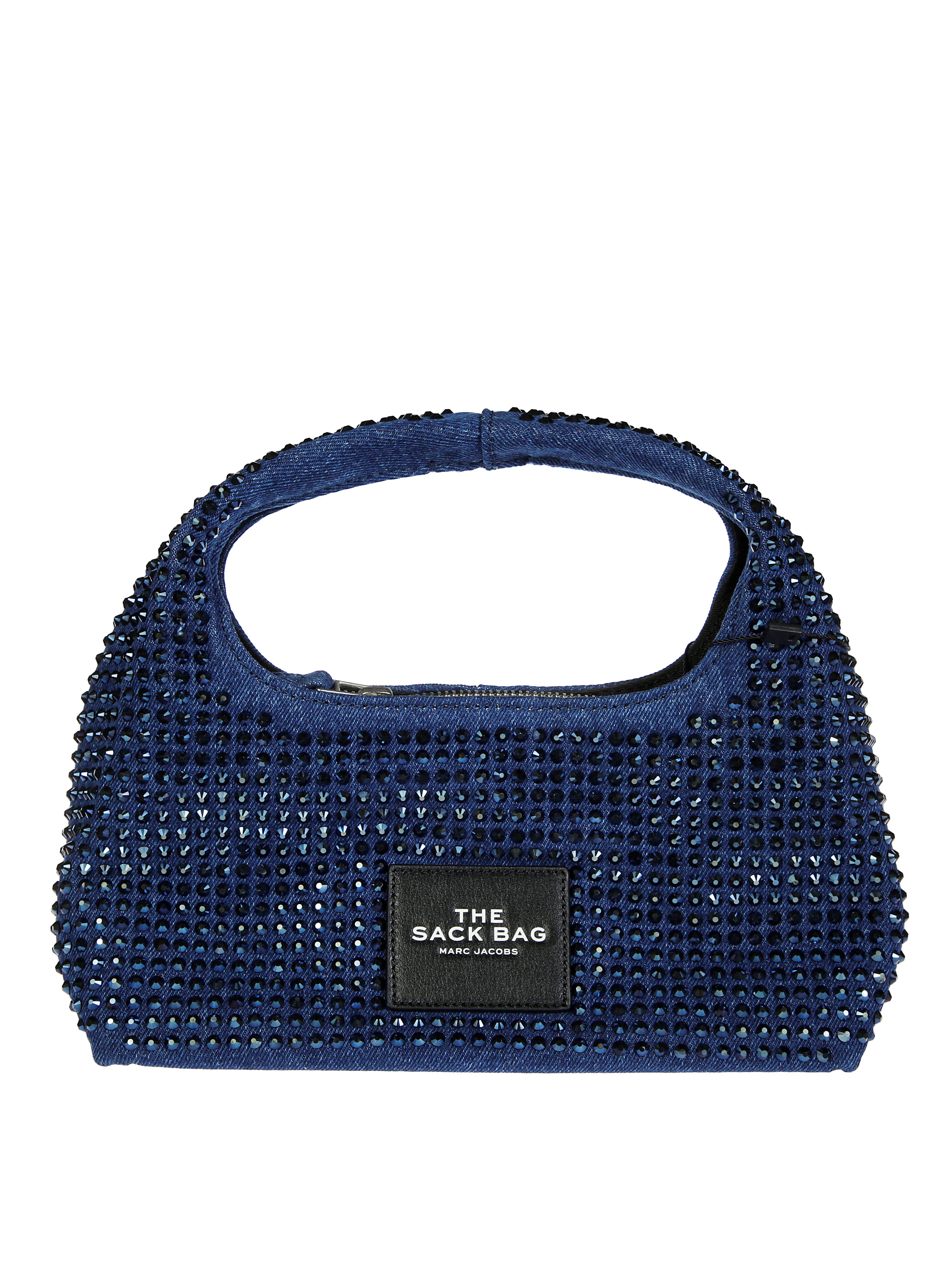 Marc Jacobs Textured Blue Shoulder Bag With Sparkling Embellishments