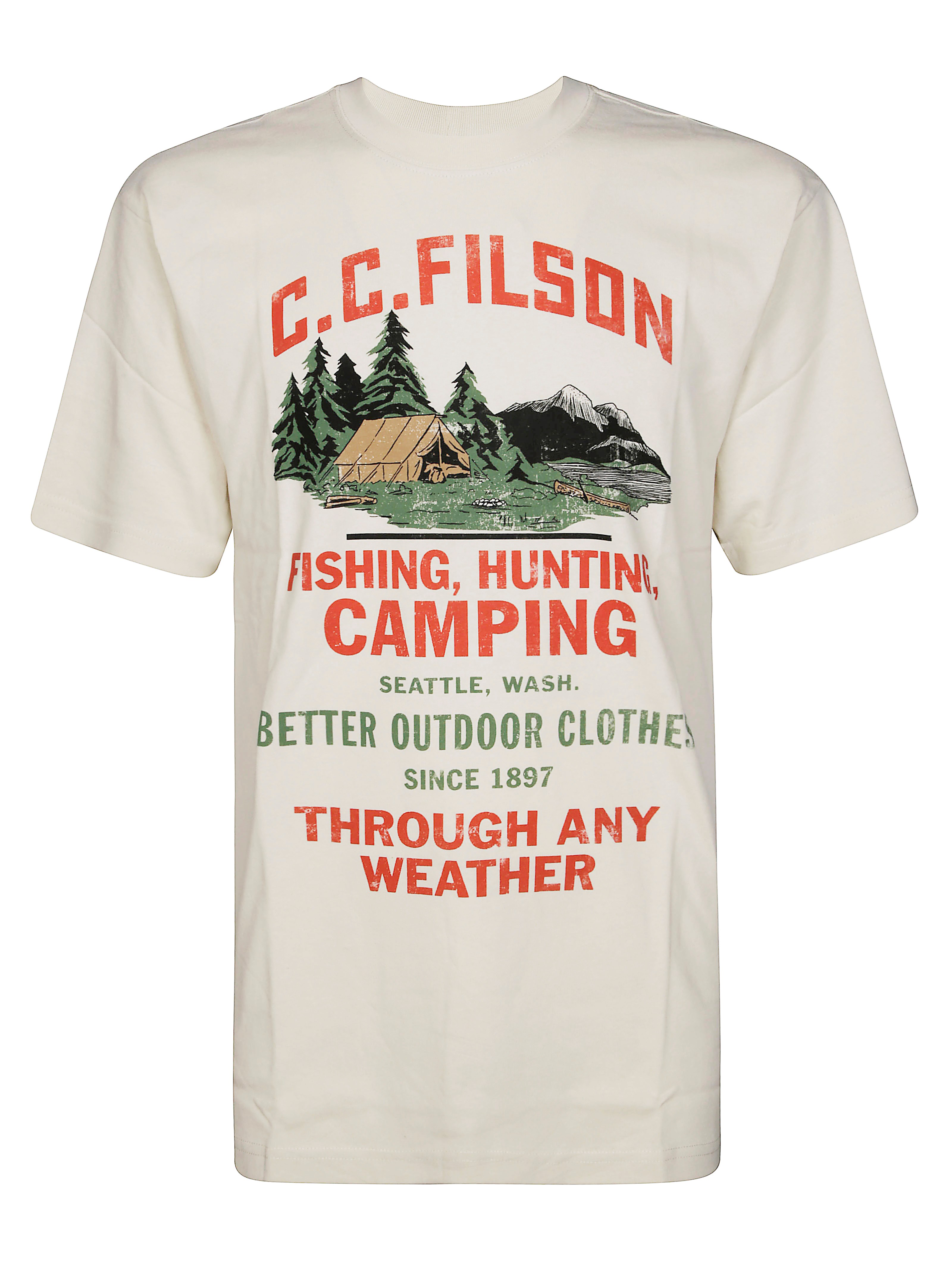 Filson Frontier T Shirt With Customised Graphics In White