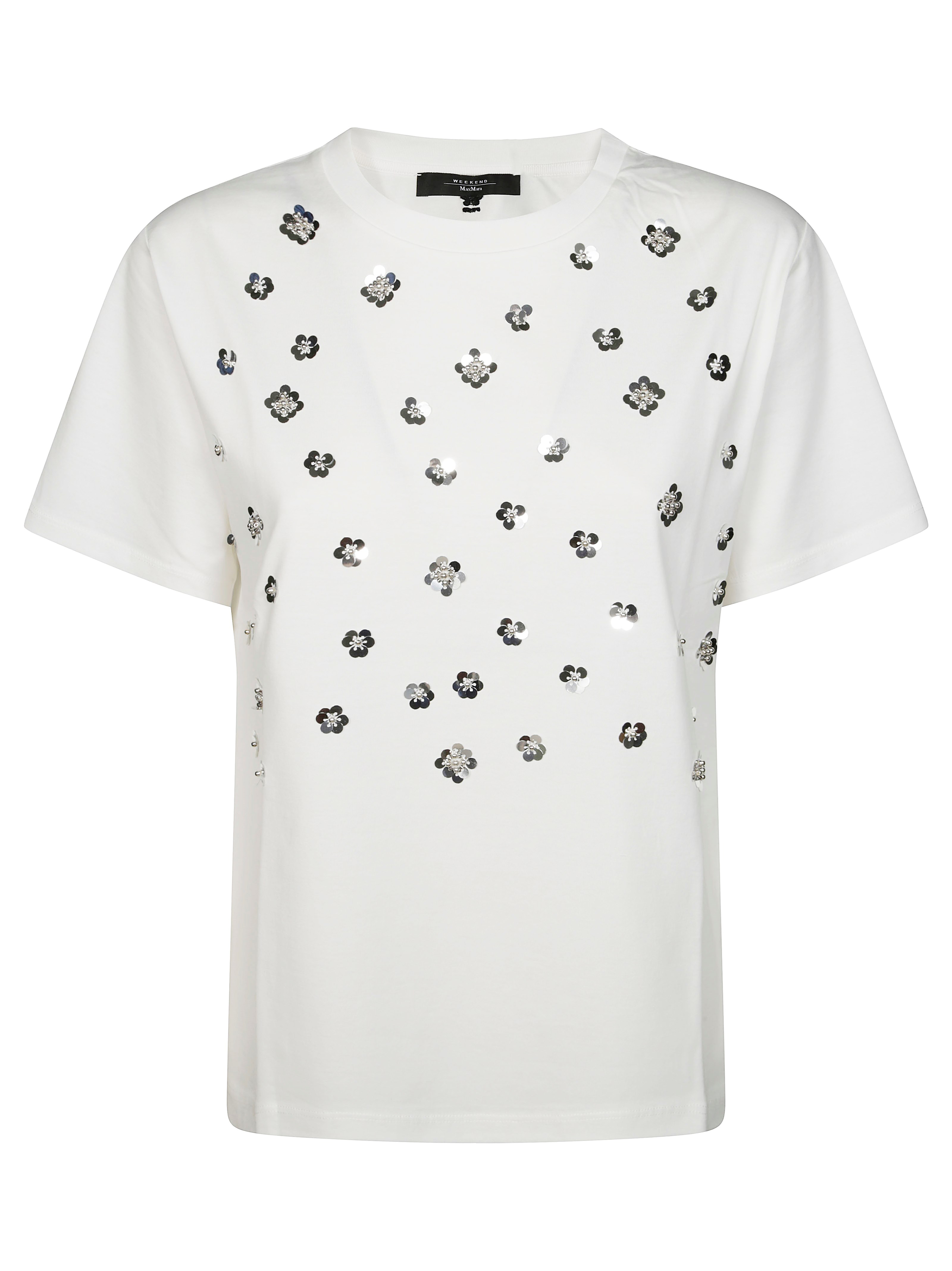Max Mara Weekend Cabina T-shirt Ricami In White