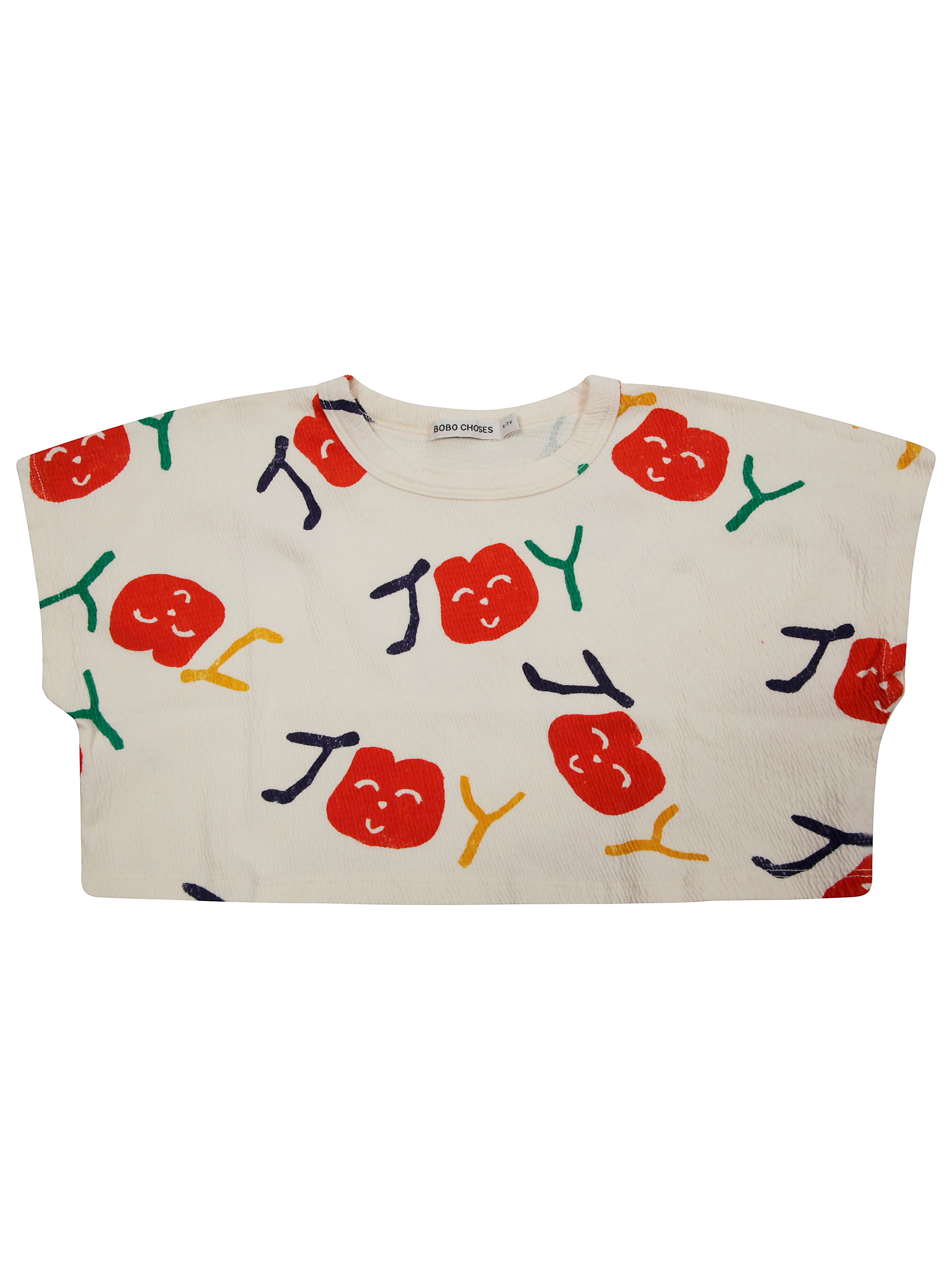 Bobo Choses T Shirt Crop Joy All Aver In White