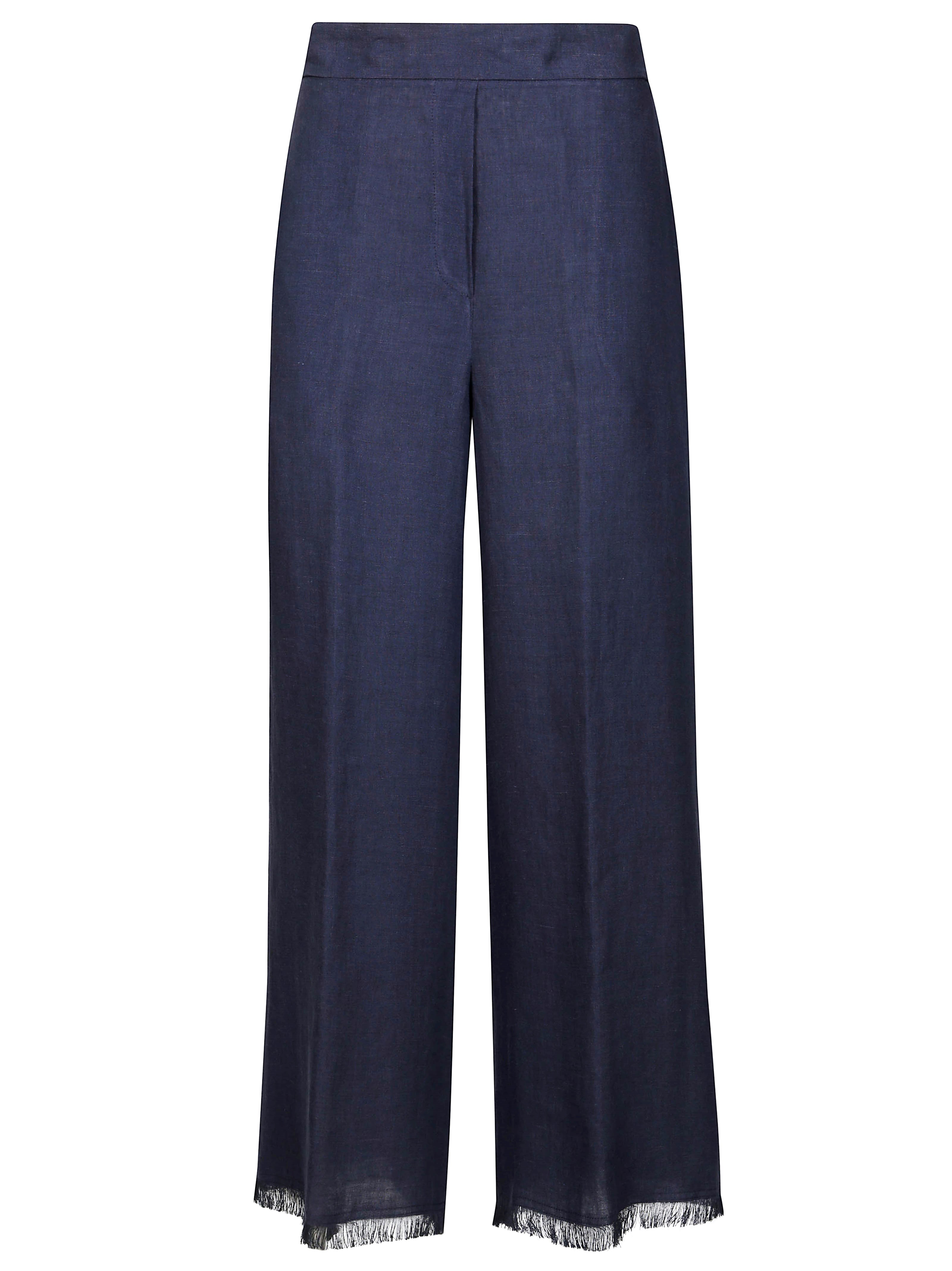 Antonelli Firenze Pantalone Lino Sfrangiato In Blue