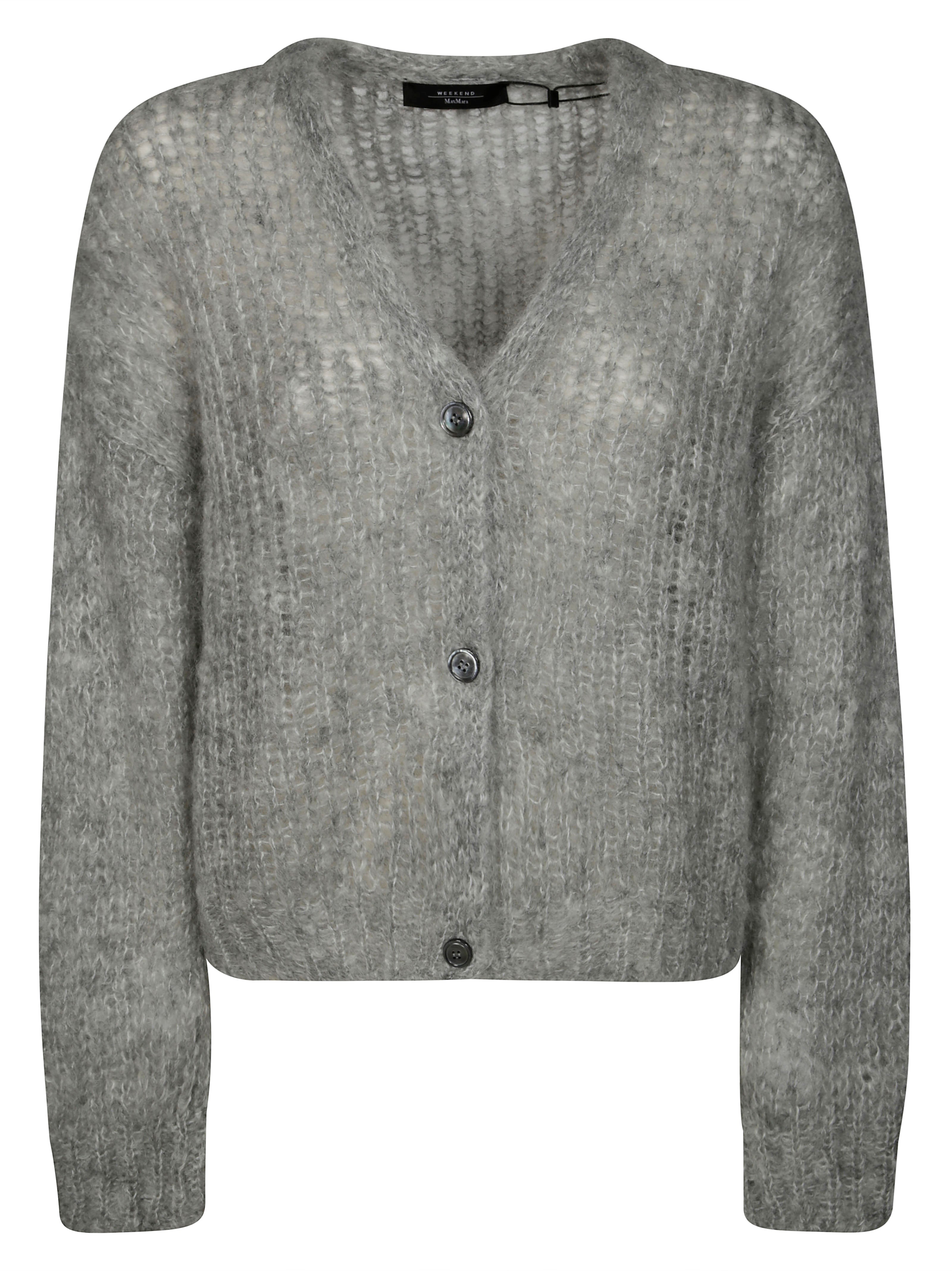 Max Mara Weekend Pontiac Cardigan In Mohair In Gray