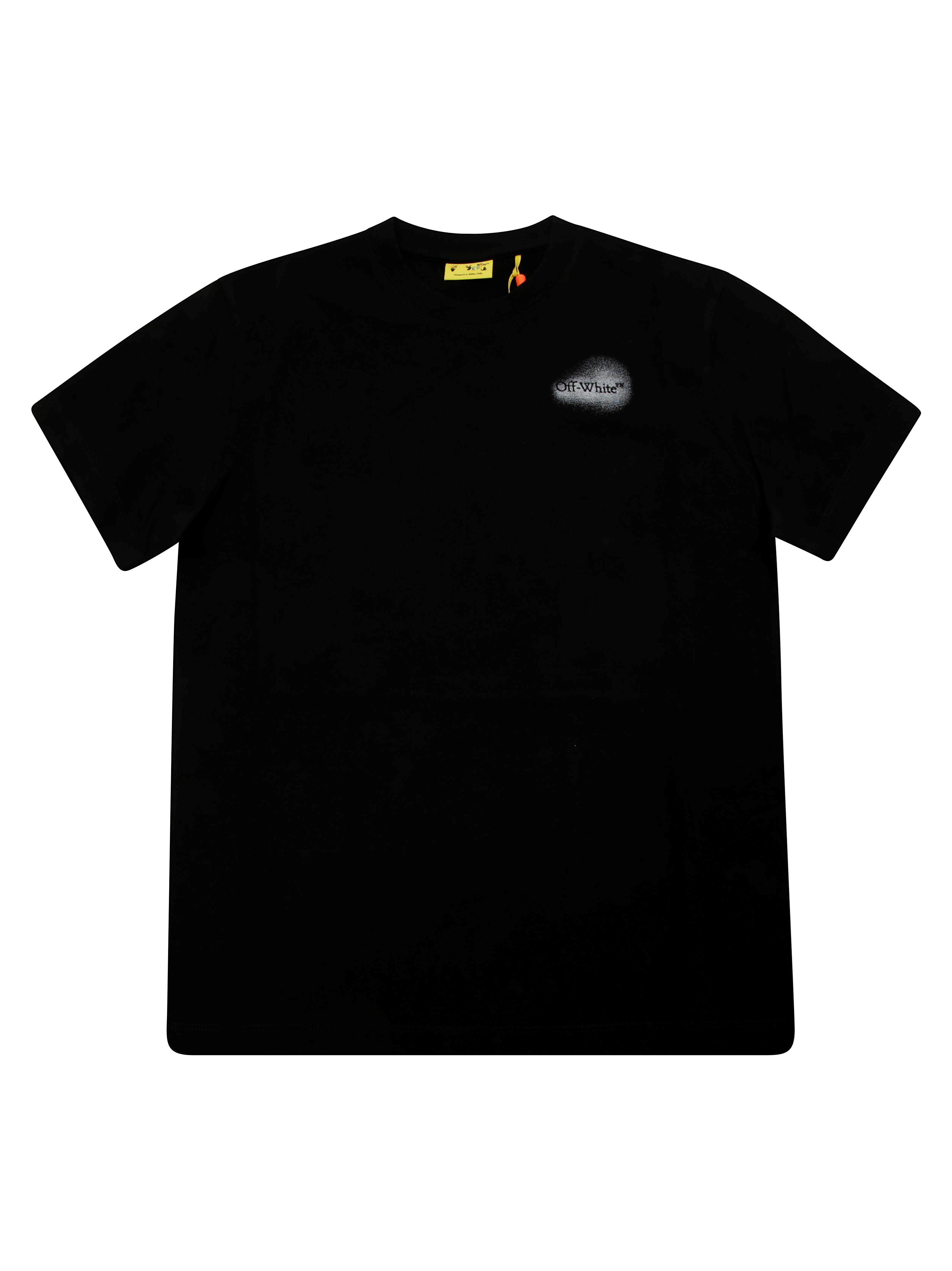 Off-white Offwhite T Shirt Arrow Spray Back In Black