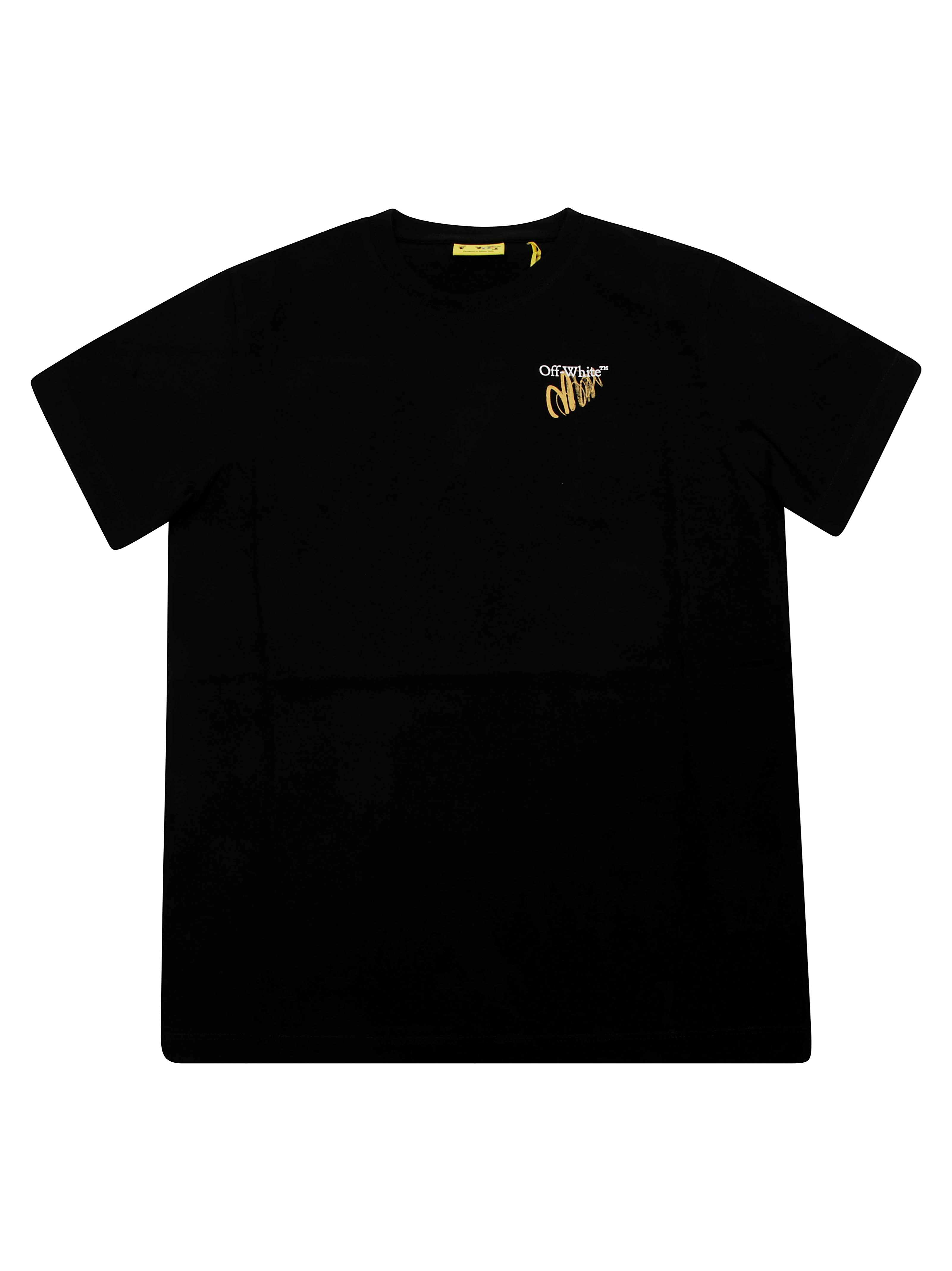Off-white Offwhite T Shirt Arrow Spray Back In Black