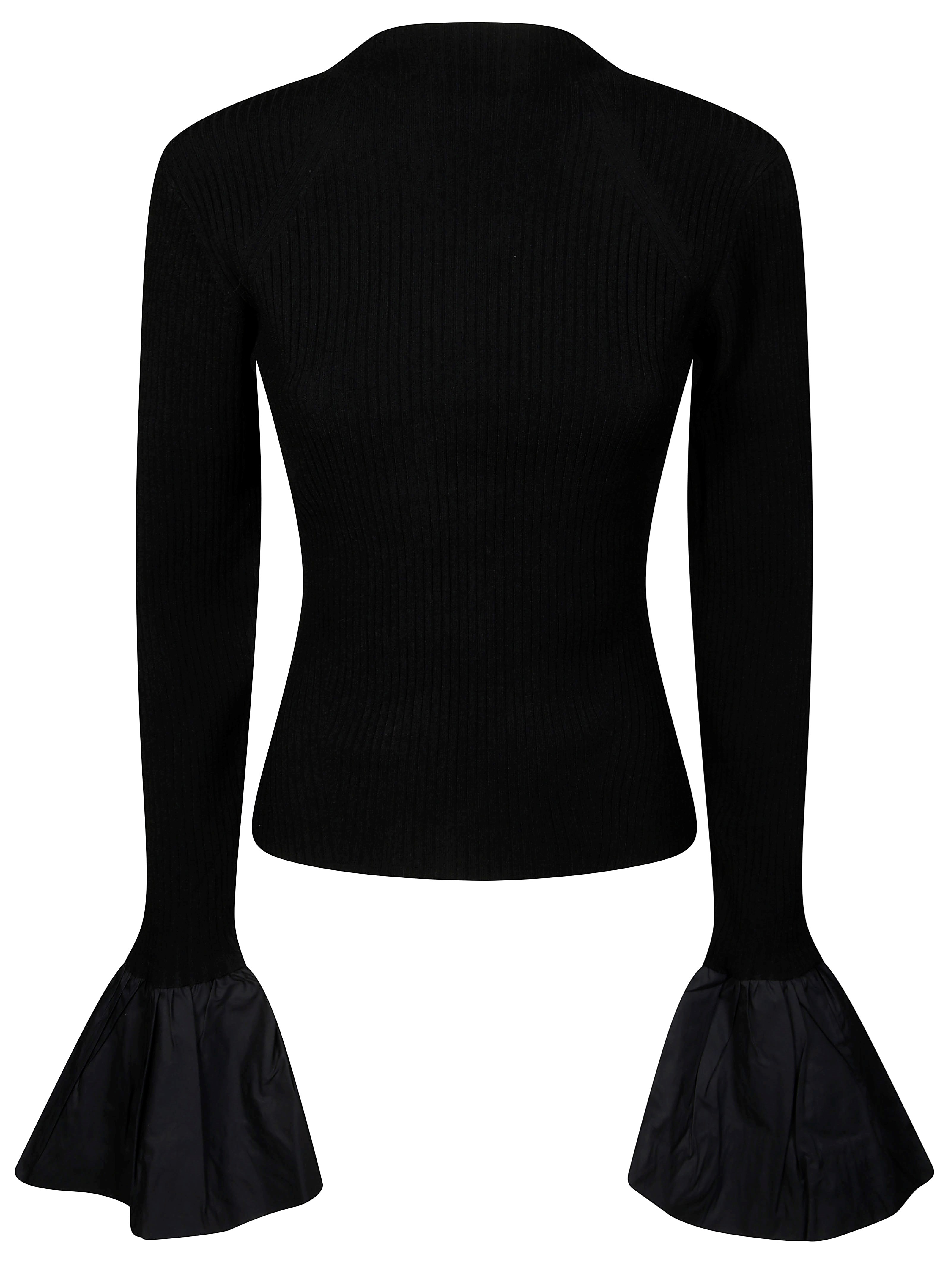 Shop Rotate Birger Christensen Rotate Knit High Neck Top In Black