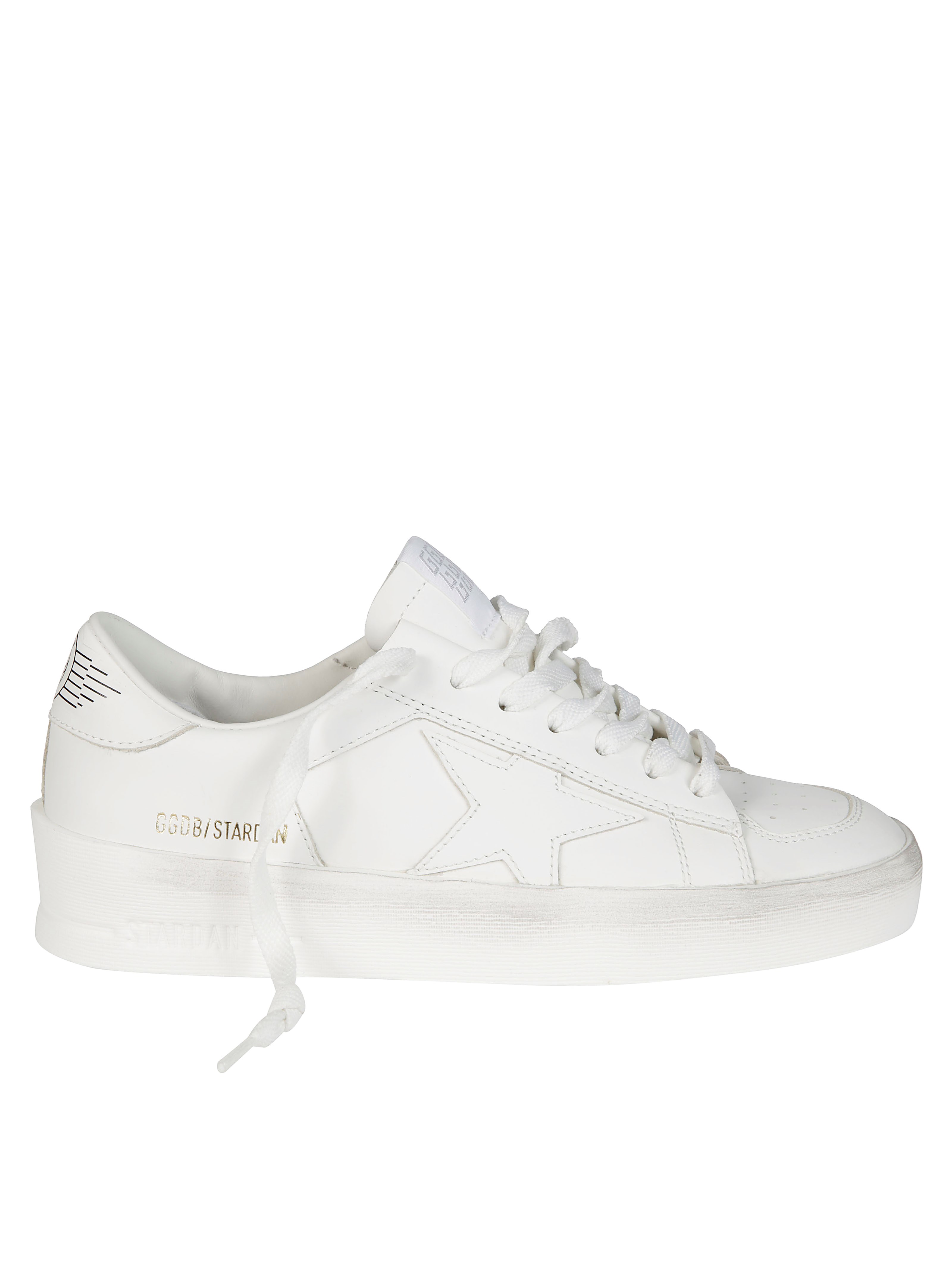 Golden Goose Stardan Leather Upper In White