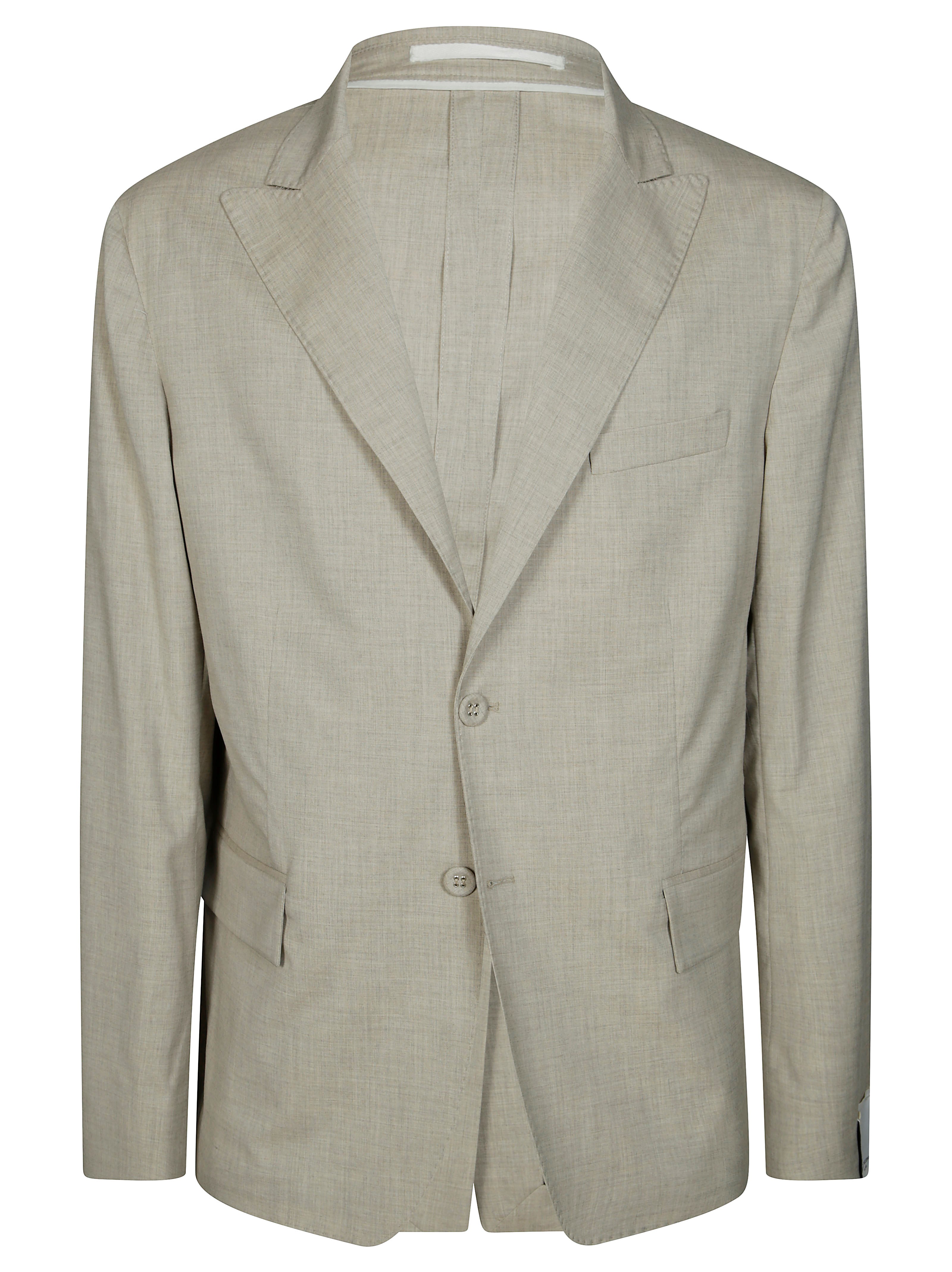 Paolo Pecora Single-breasted Blazer In Beige
