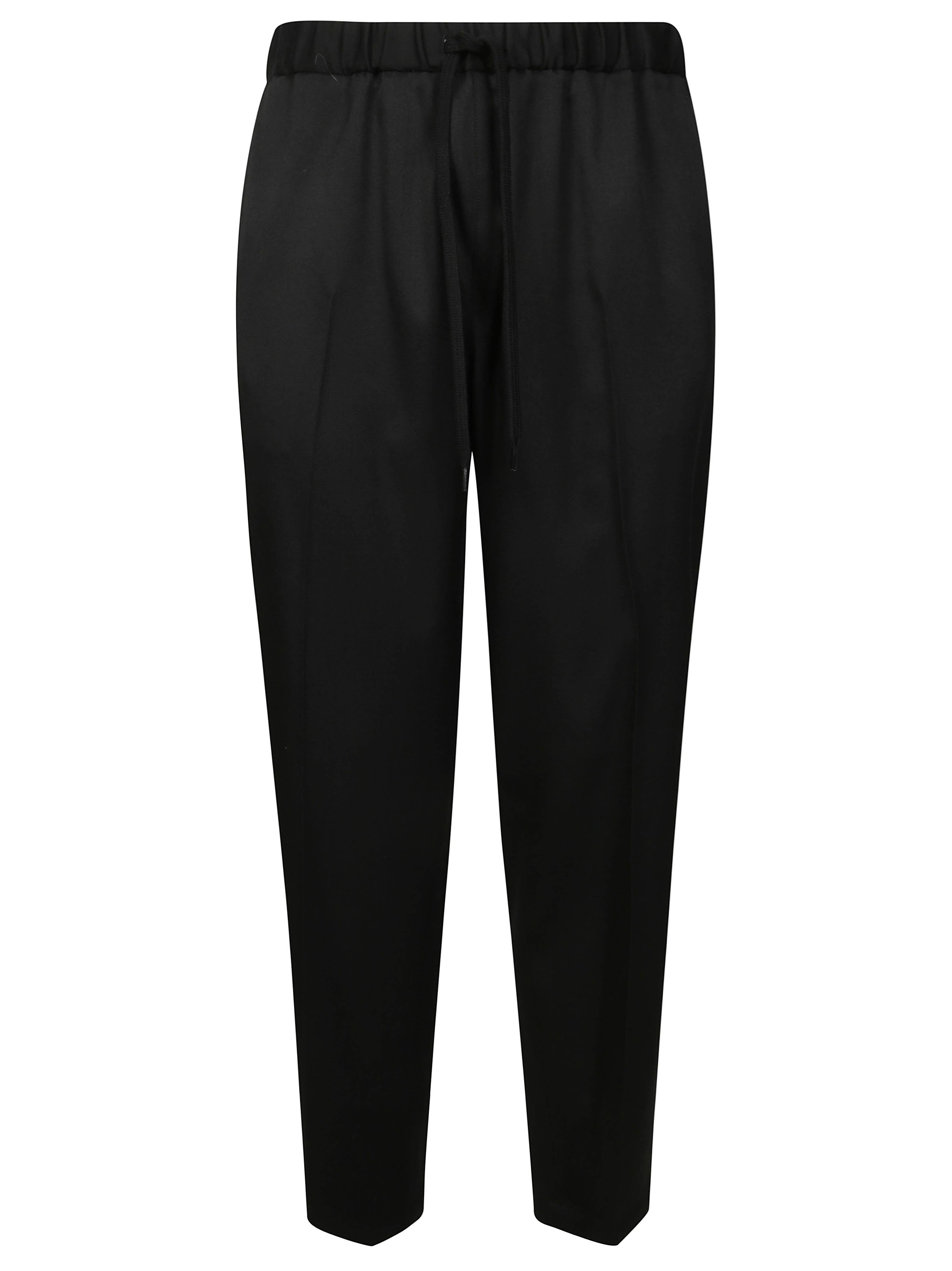 Mm6 Maison Margiela Mm6 Pantaloni Sartoriali Con Coulisse In Black