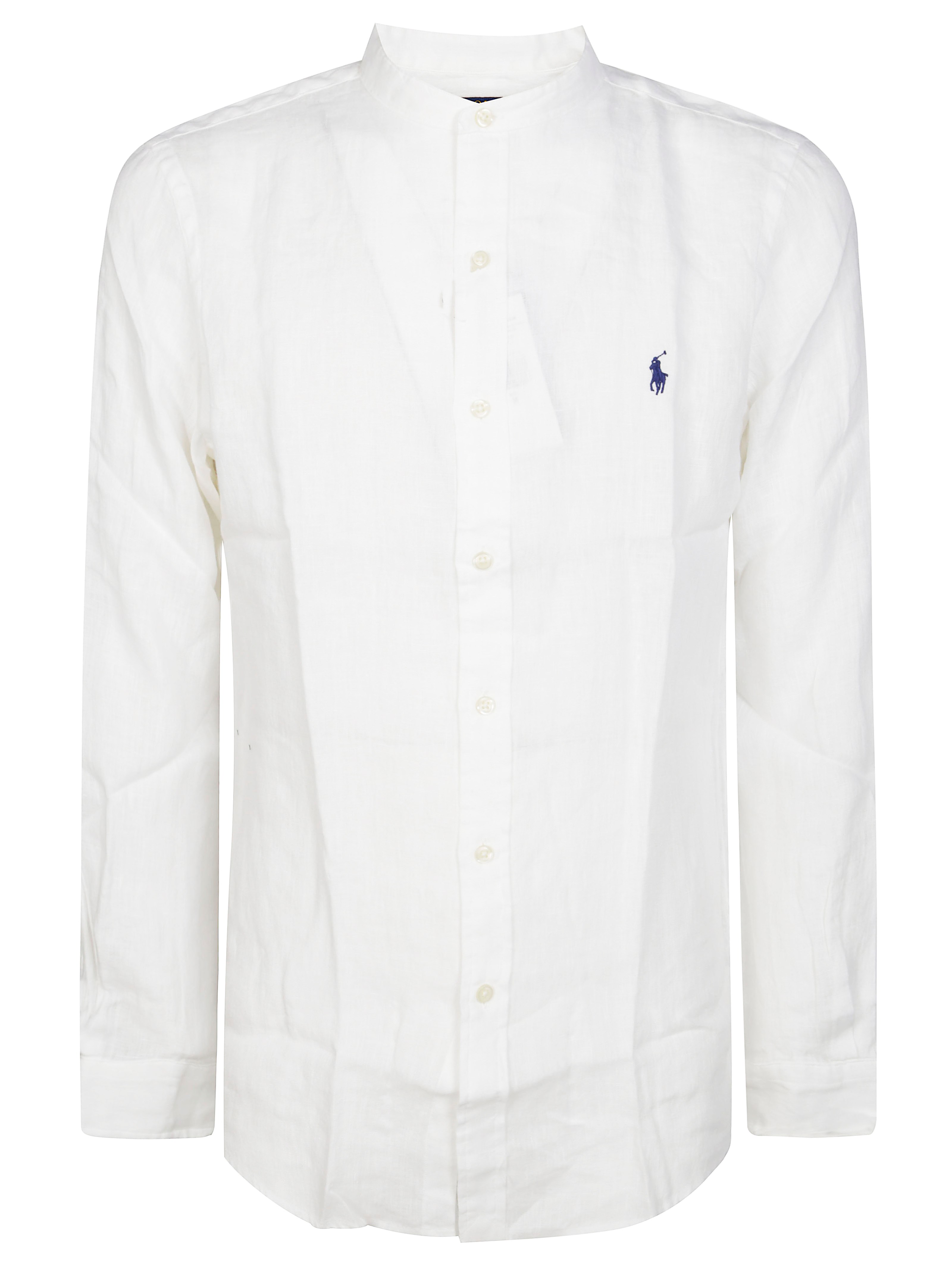 Polo Ralph Lauren Long-sleeve Button-up Shirt With Pointed Collar And Embroidered Logo