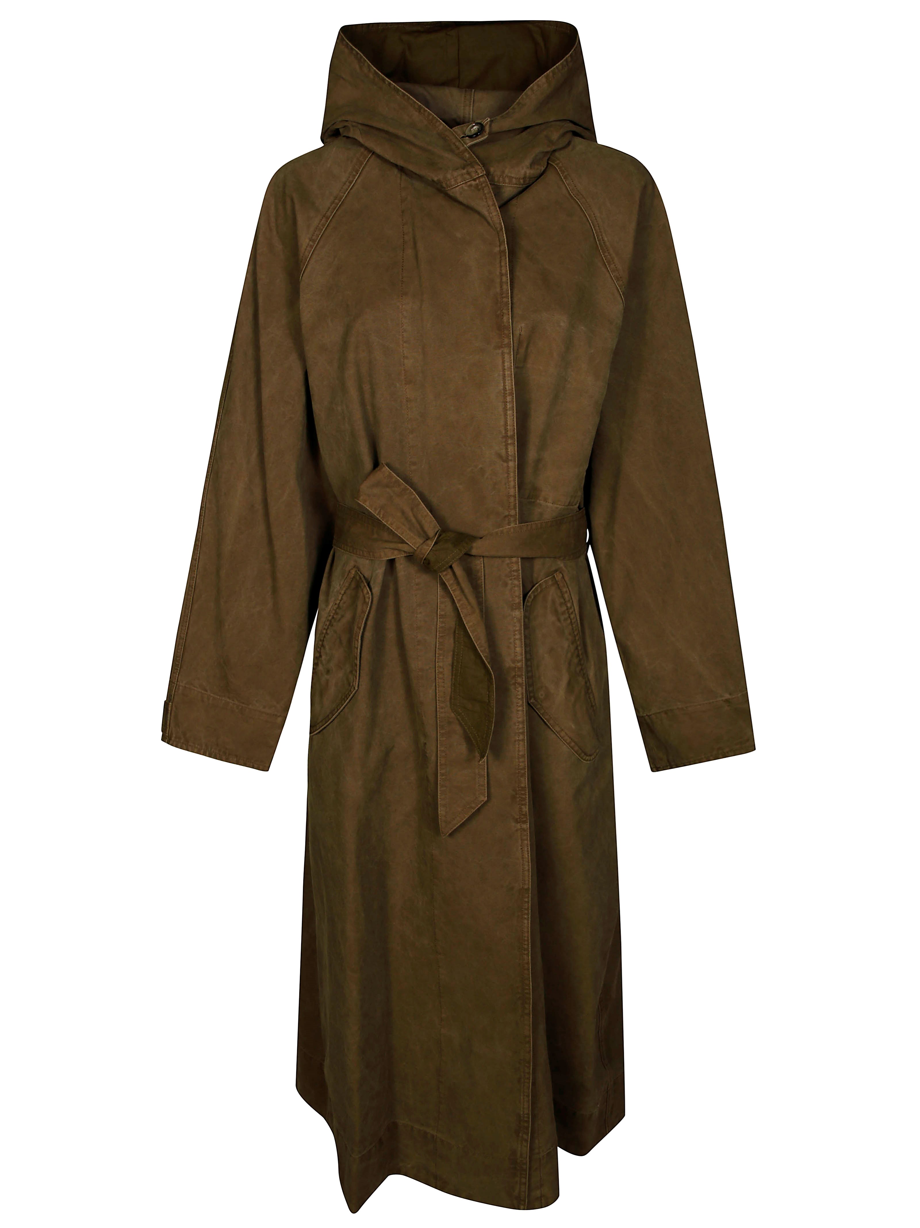 Isabel Marant Étoile Hooded Belted Coat Back Vent