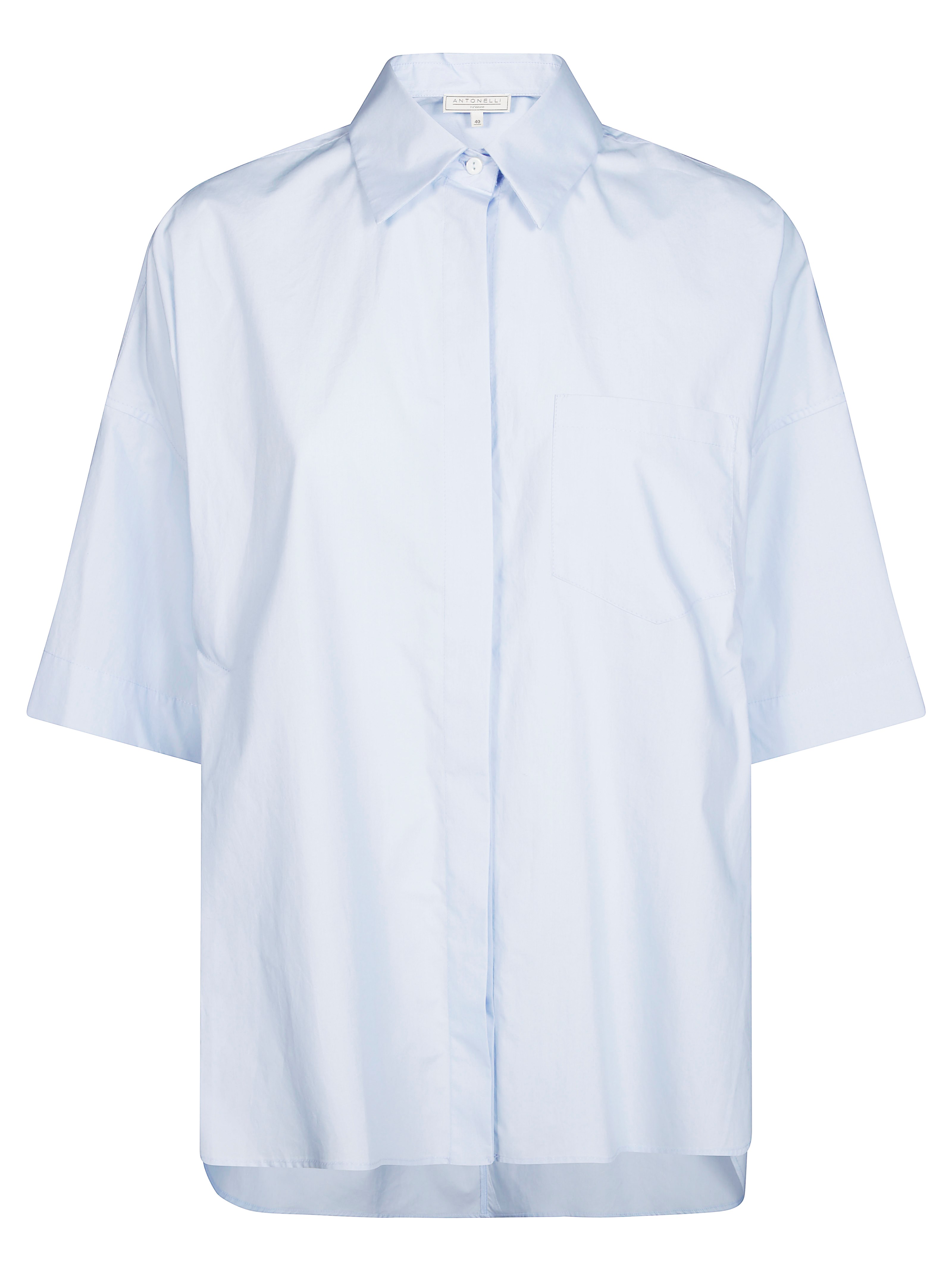 Antonelli Firenze Camicia Mm Over Spacchi In Light Blue