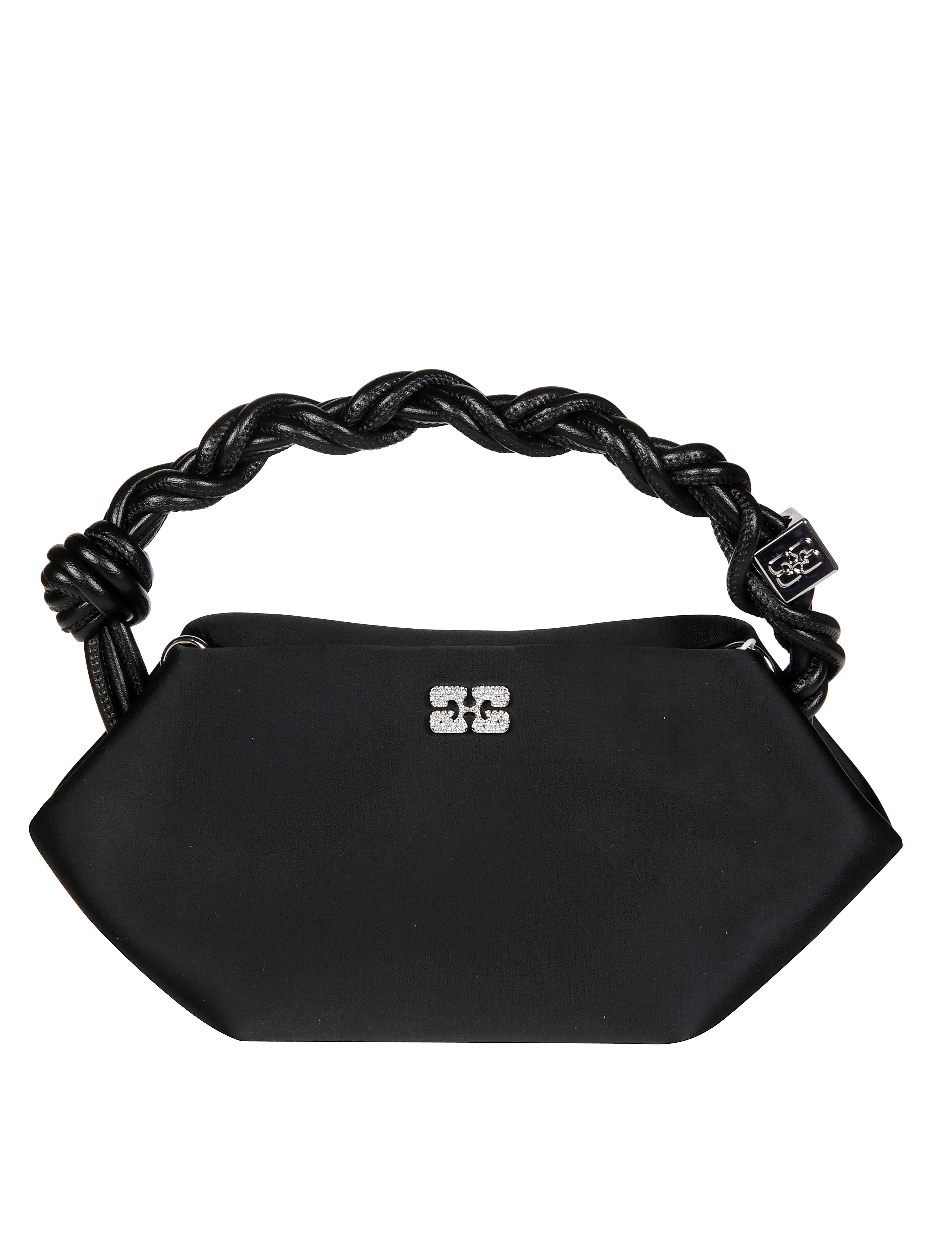 Ganni Bou Bag Mini Soir Satin In Black