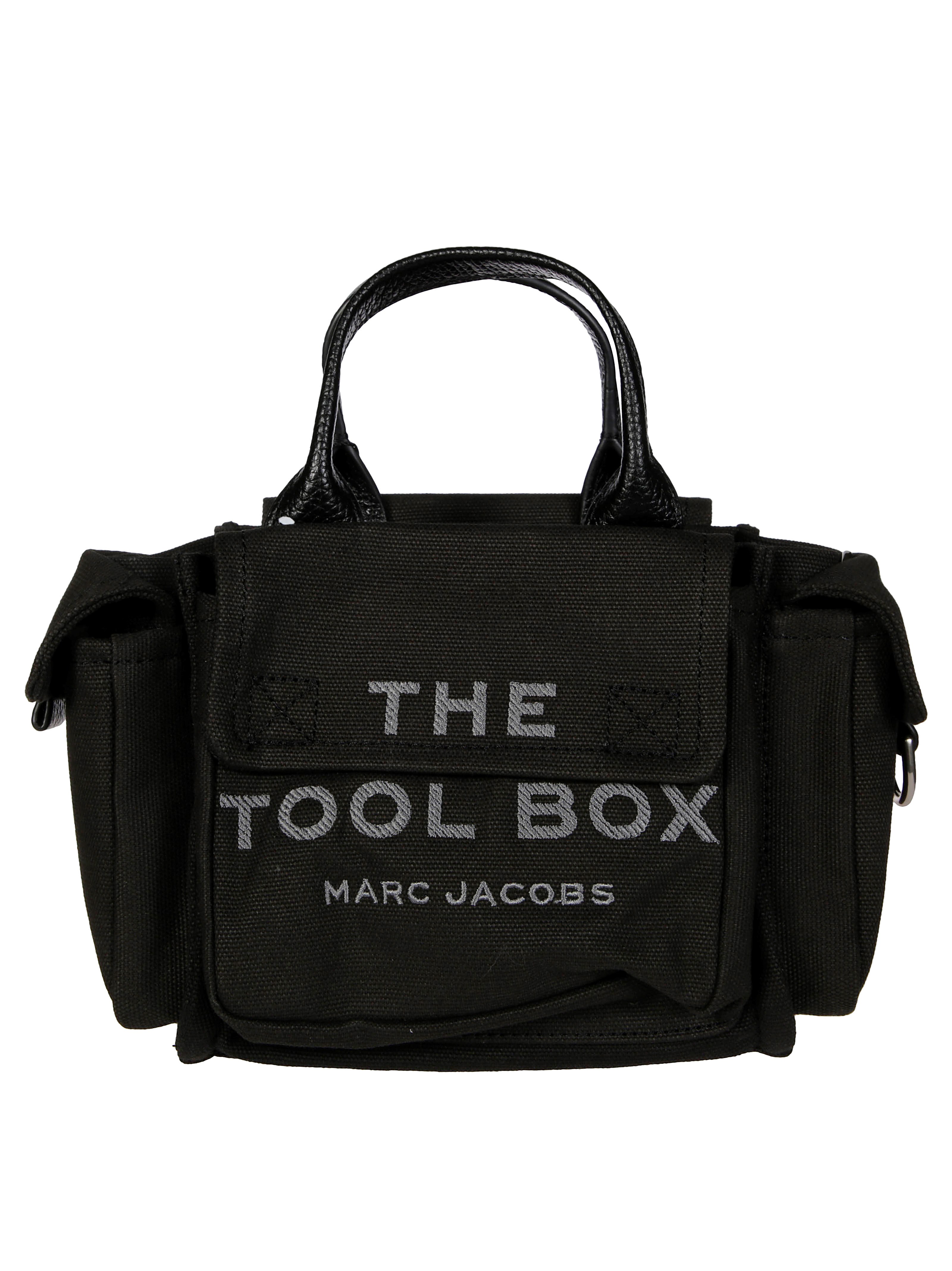 Marc Jacobs Compact Crossbody Tote With Bold Logo In Black