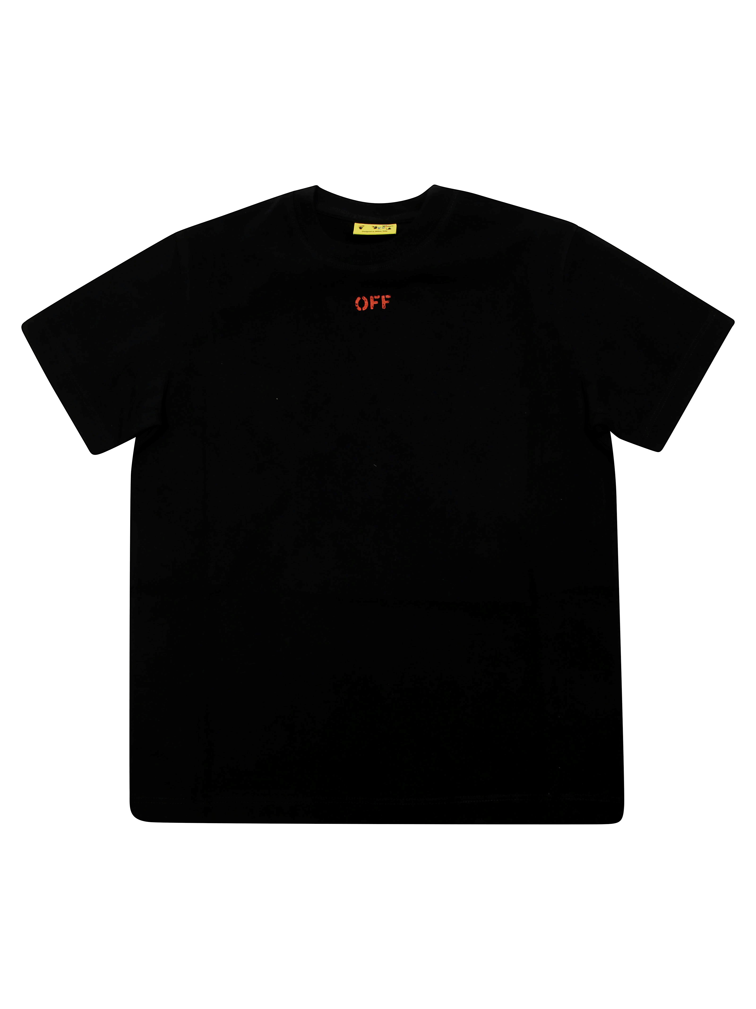 Off-white Offwhite T Shirt Arrow Spray Back In Black