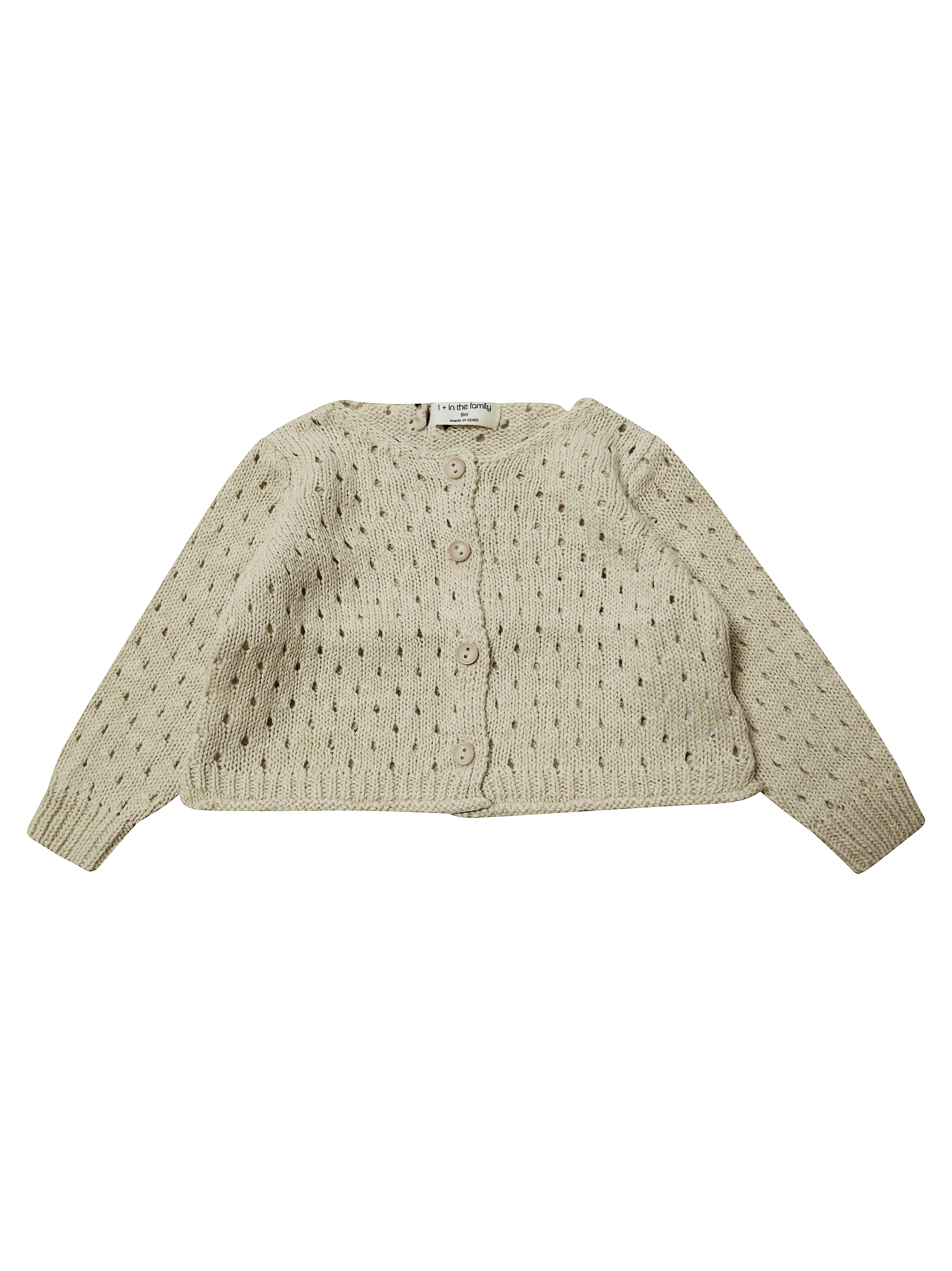 1+ In The Family 1+in The Family Cardigan Traforato In Beige