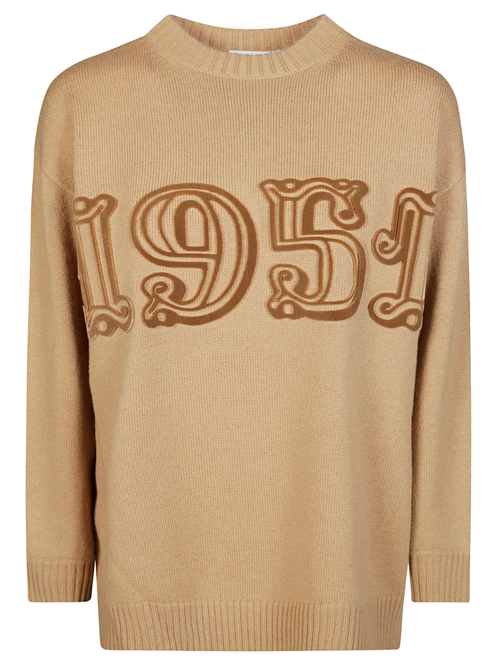 Max Mara Fido 1951 Wool And Cashmere Sweater In Beige