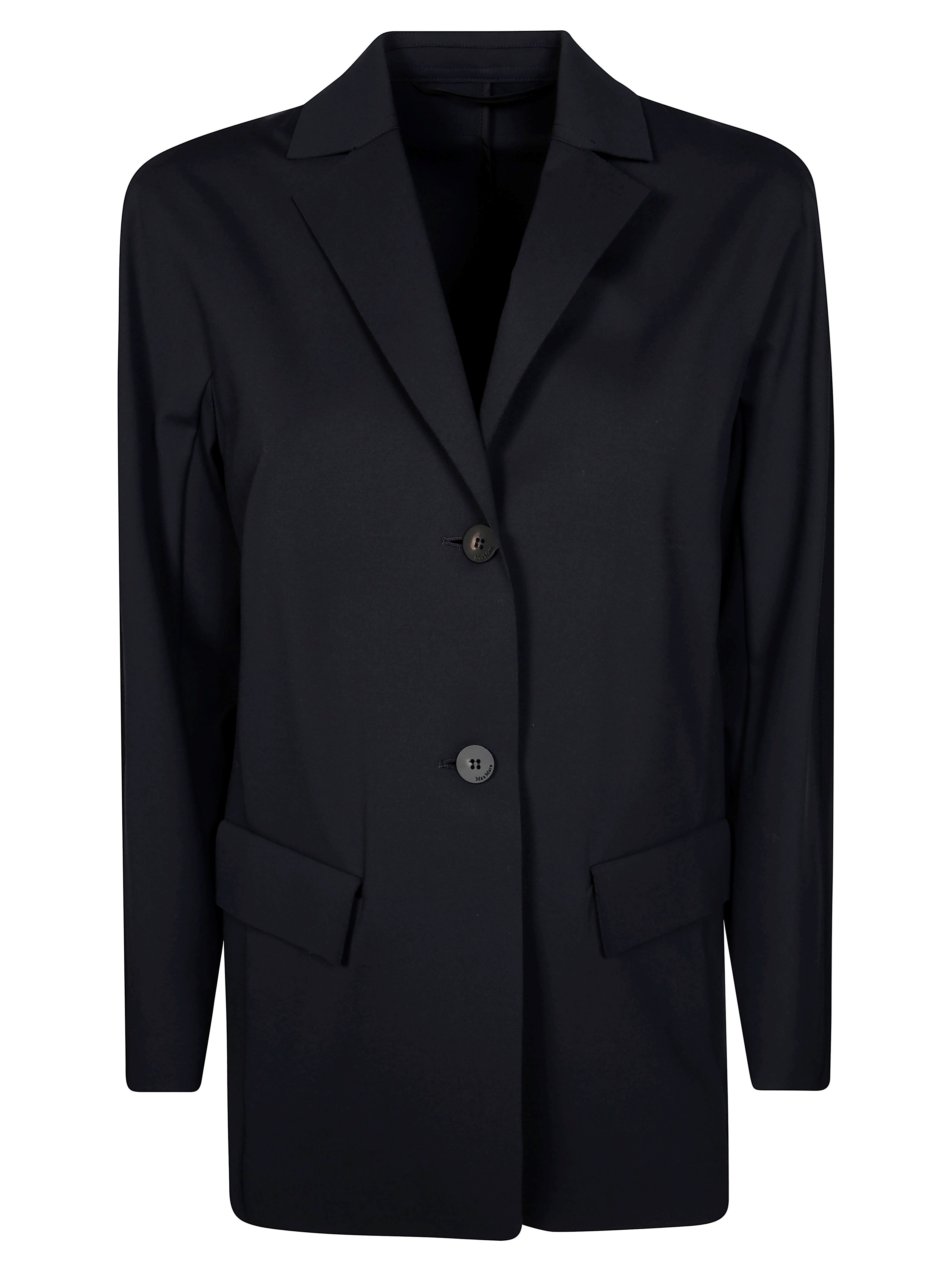 Max Mara Pure Lesena Giacca Tessuto Tecnico In Blue
