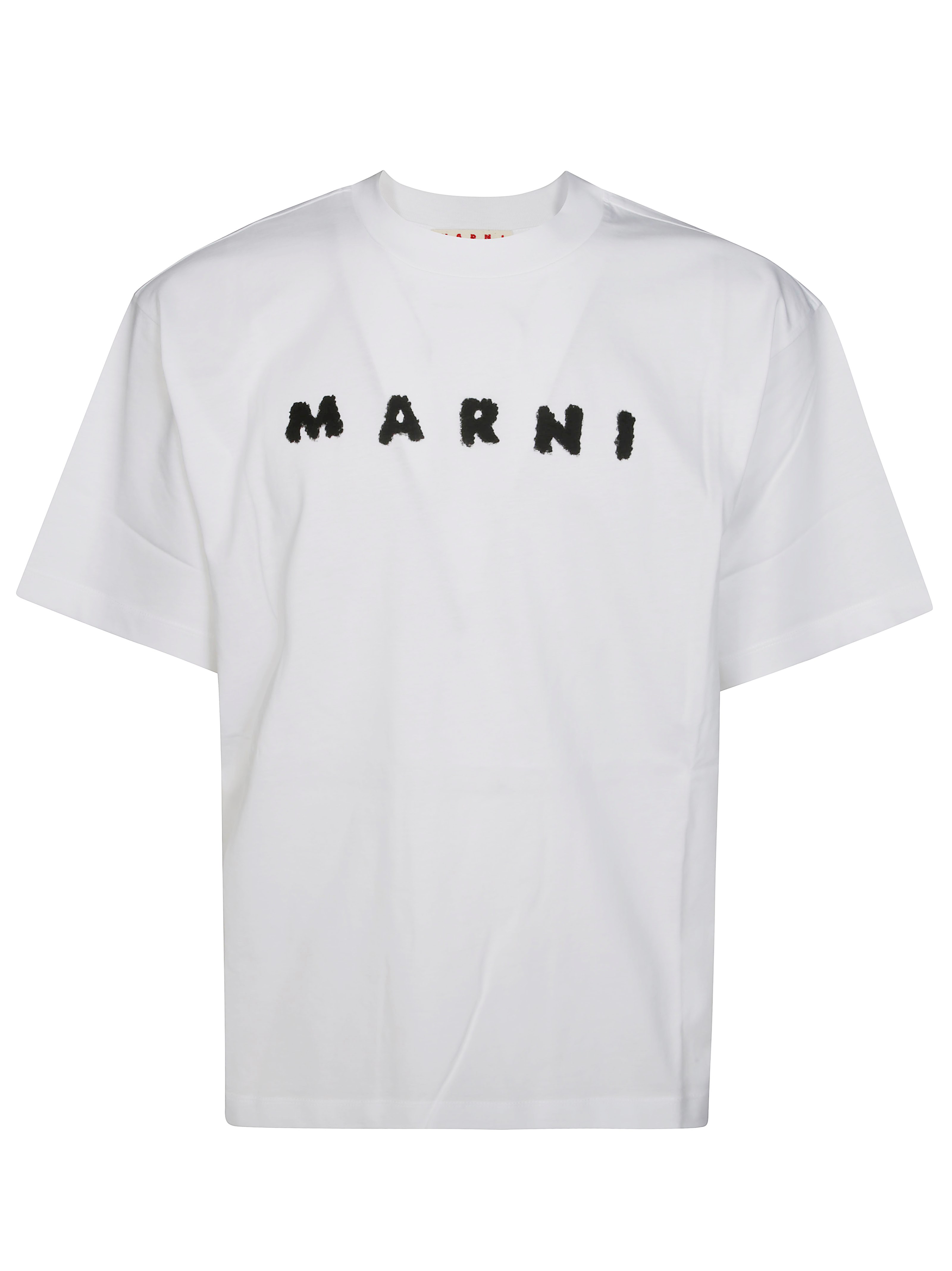 Marni Logo Short-sleeved T-shirt In Bianco