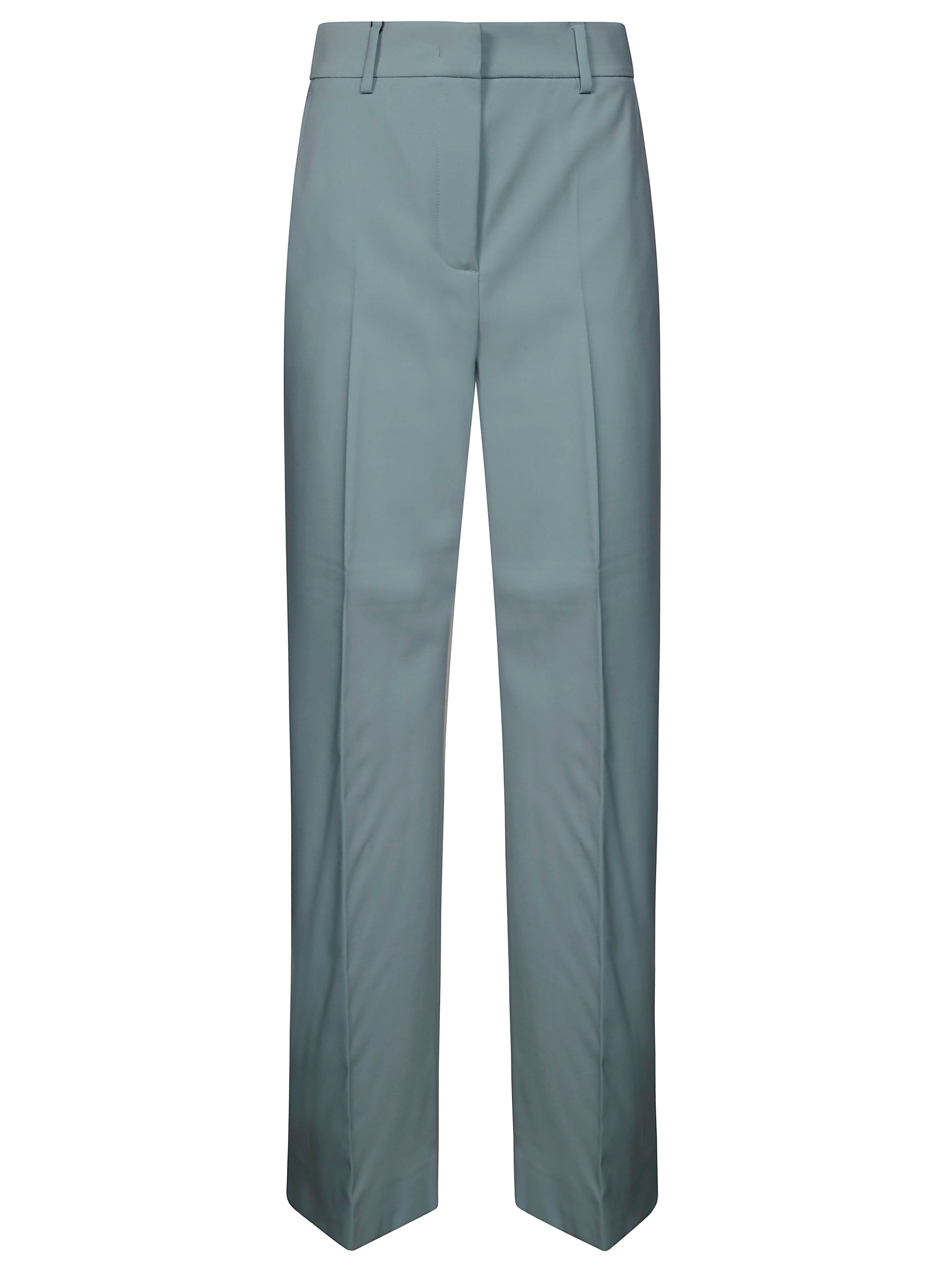 Shop Max Mara Weekend Visivo Pantalone Largo Lana In Green