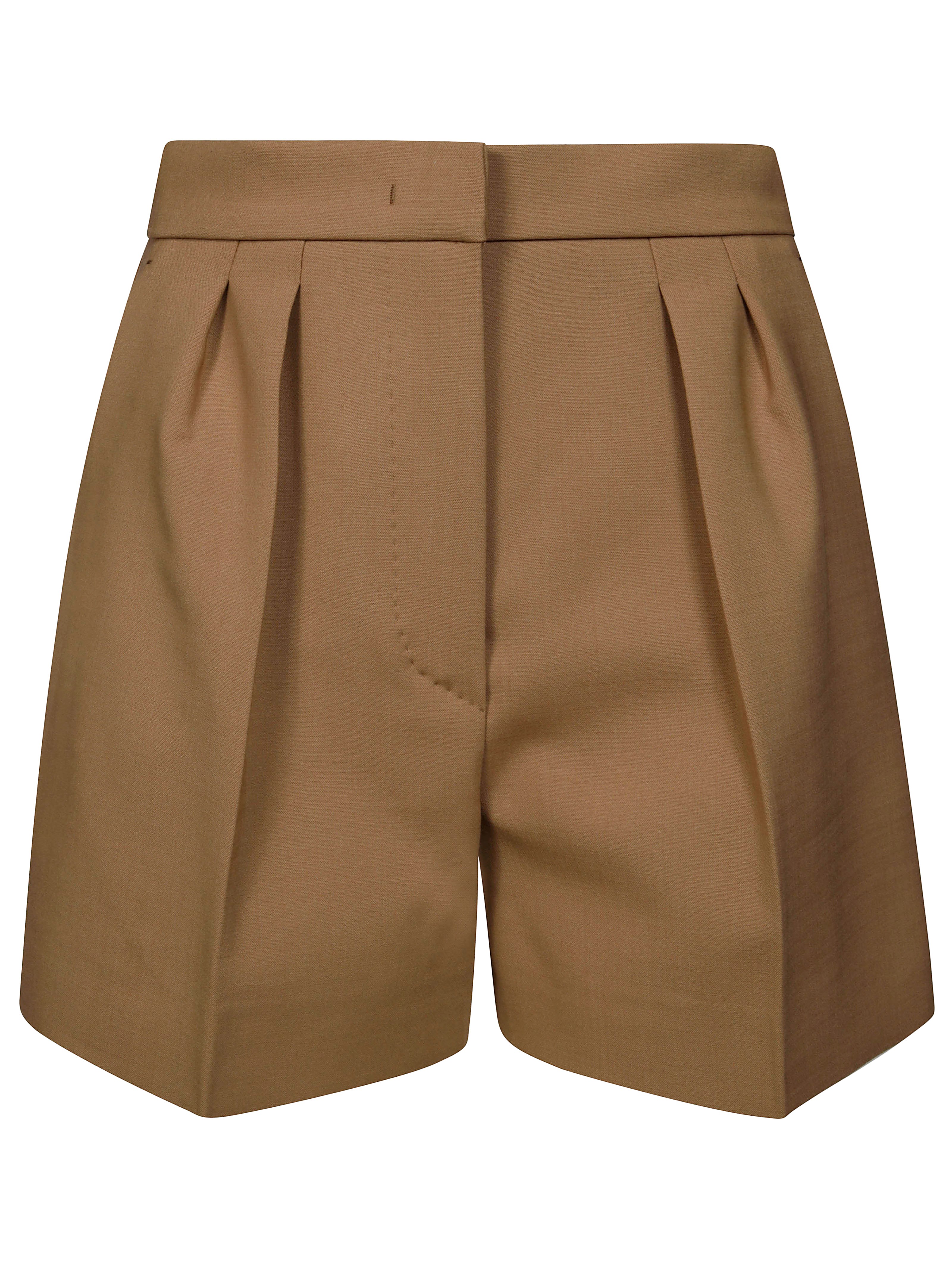 Max Mara Zic Bermuba Logo In Brown