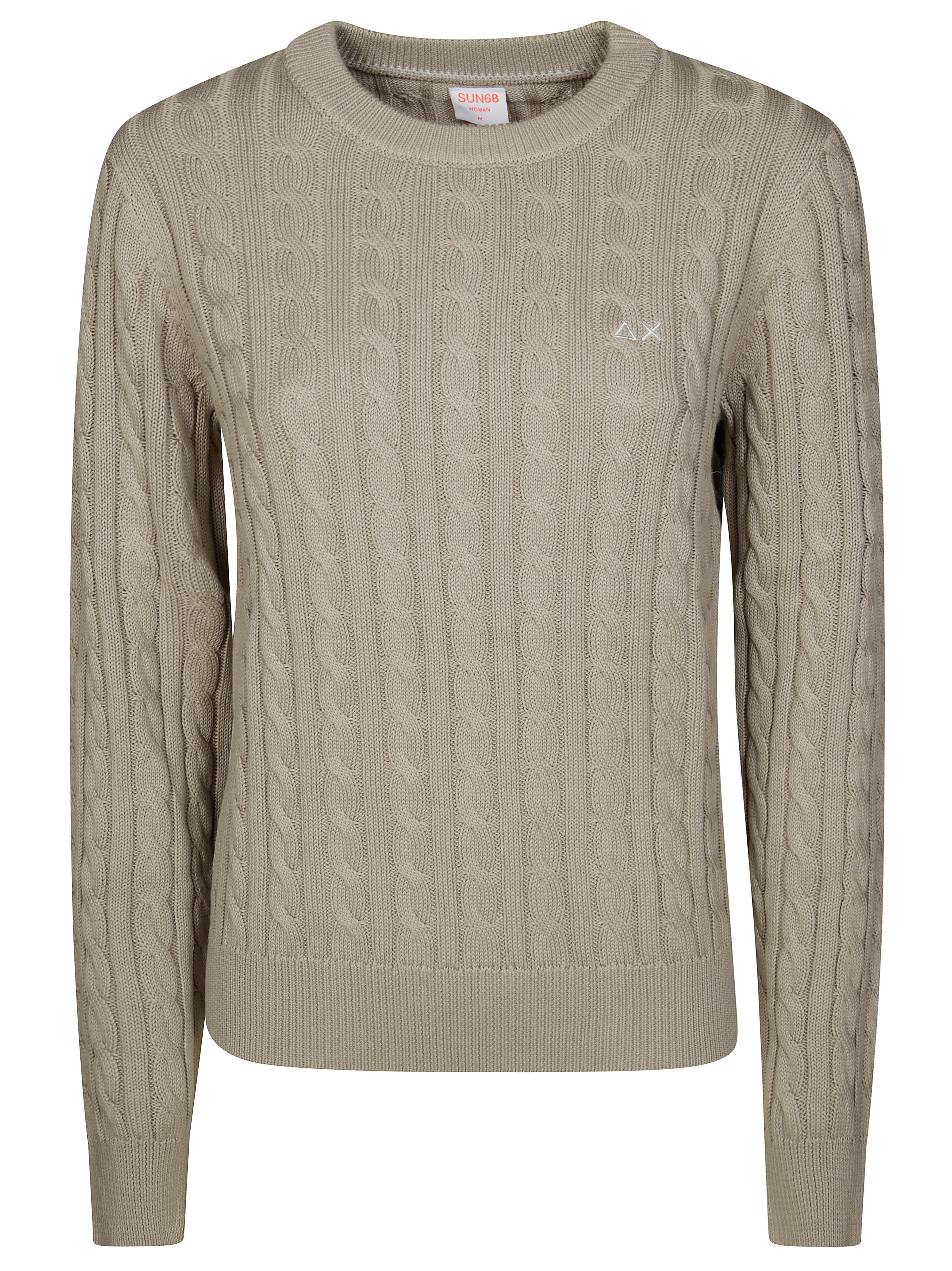 Sun 68 Maglia Gc A Trecce In Gray