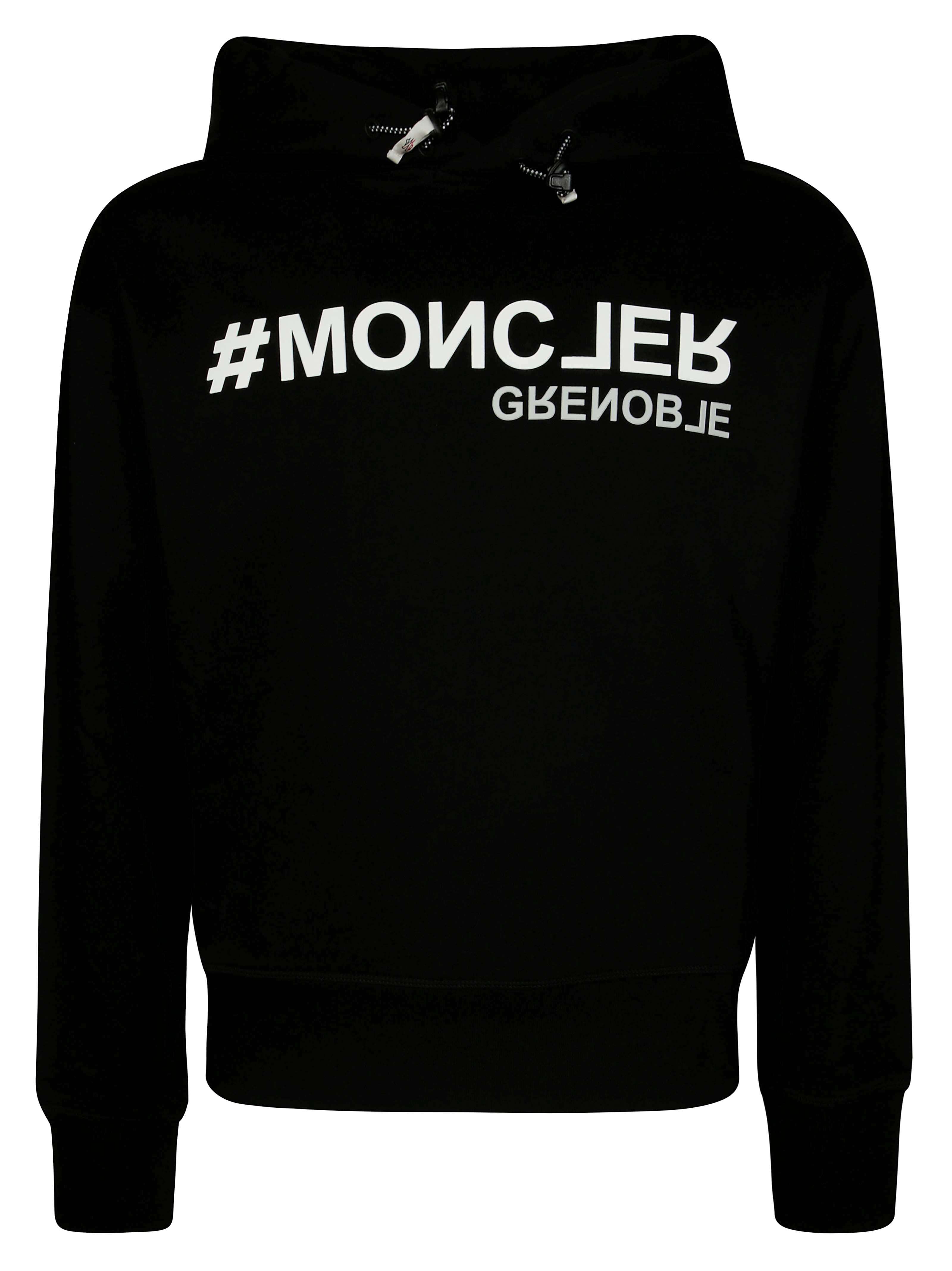 Shop Moncler Hoodie Sweater In Black