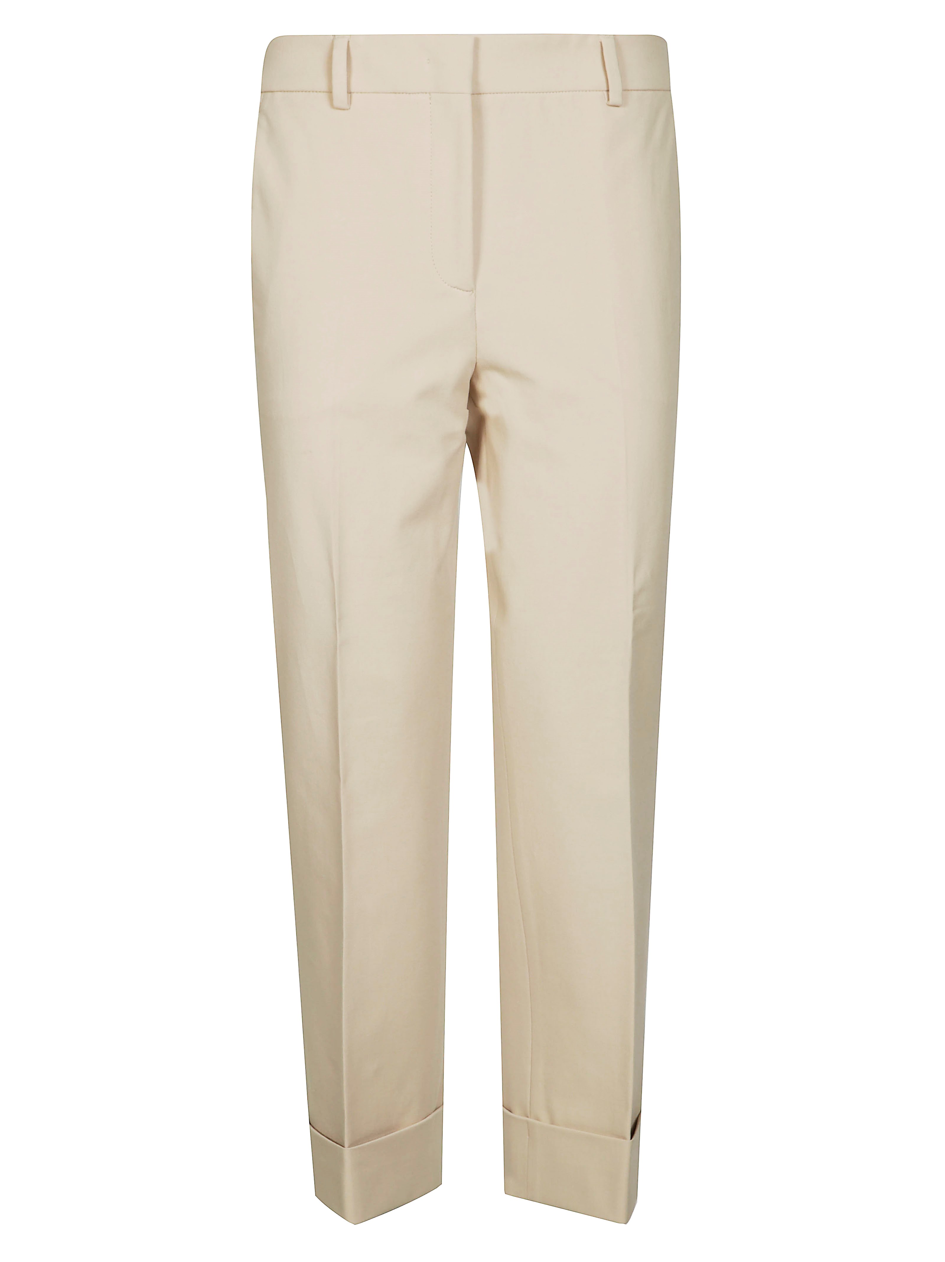Incotex Hemmed Trousers With Loops And Pockets In Beige