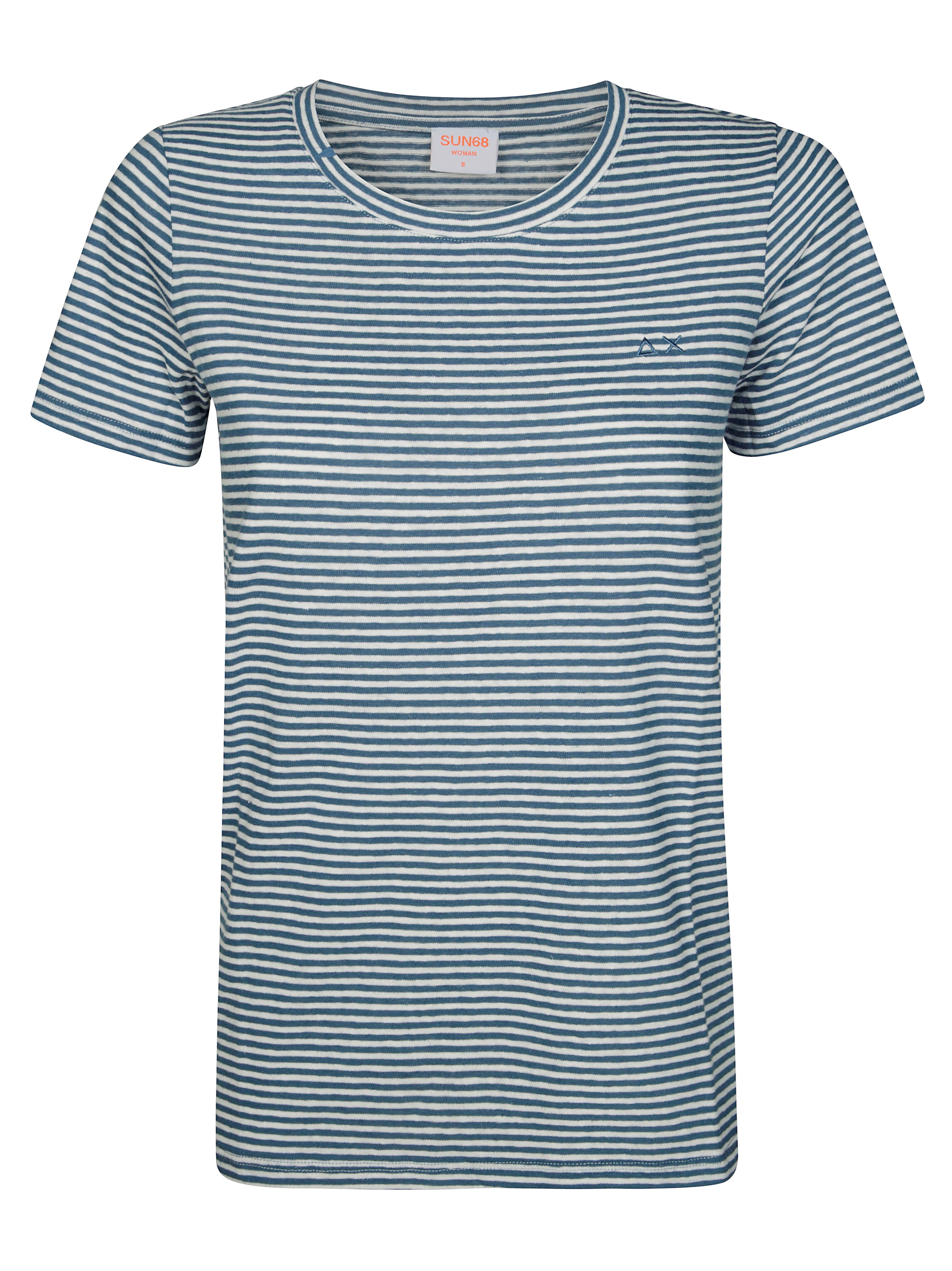 Sun 68 T Shirt Gc Righe In White