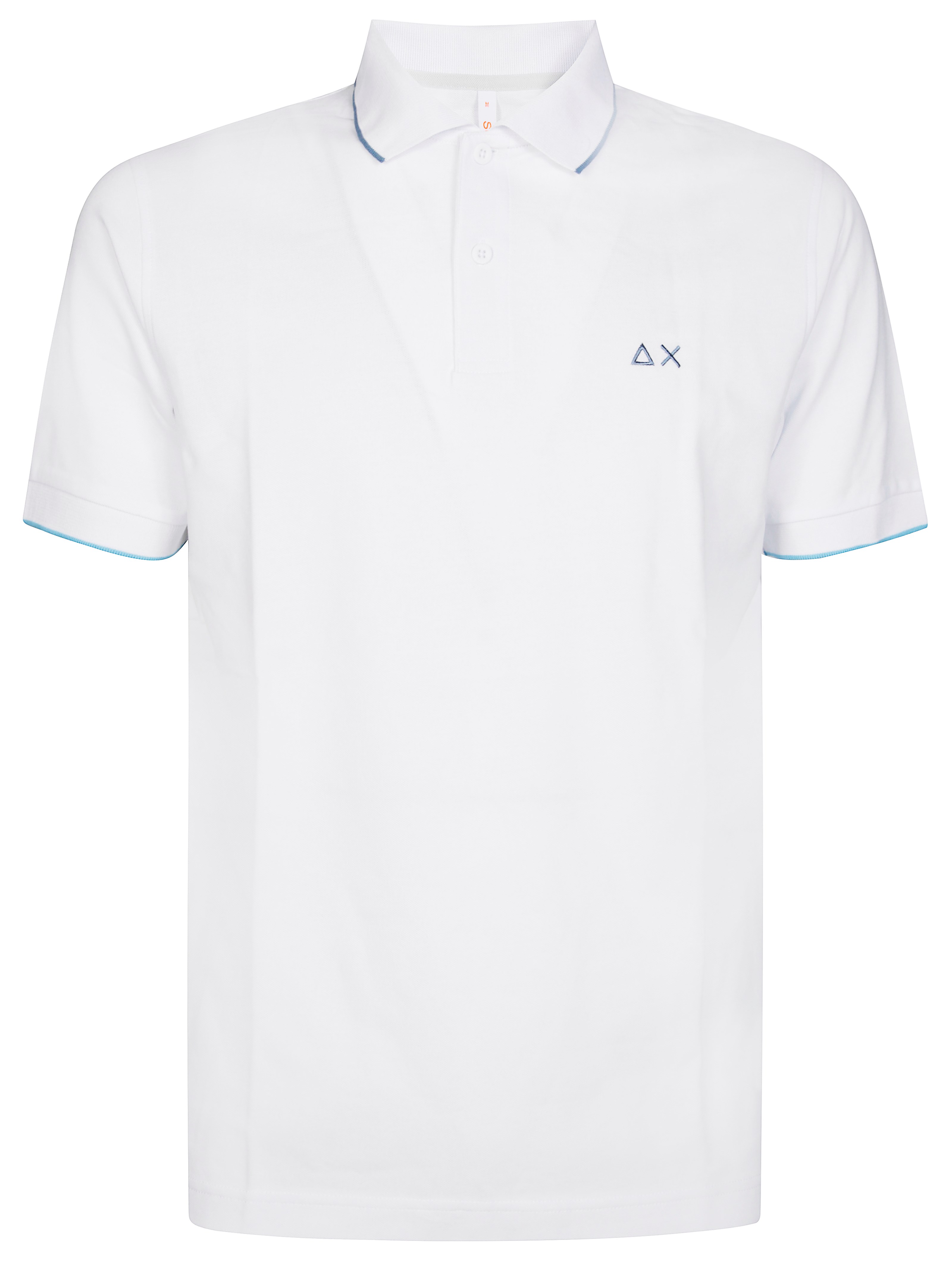 Sun 68 Polo Bande Piccole Sul Colletto In White